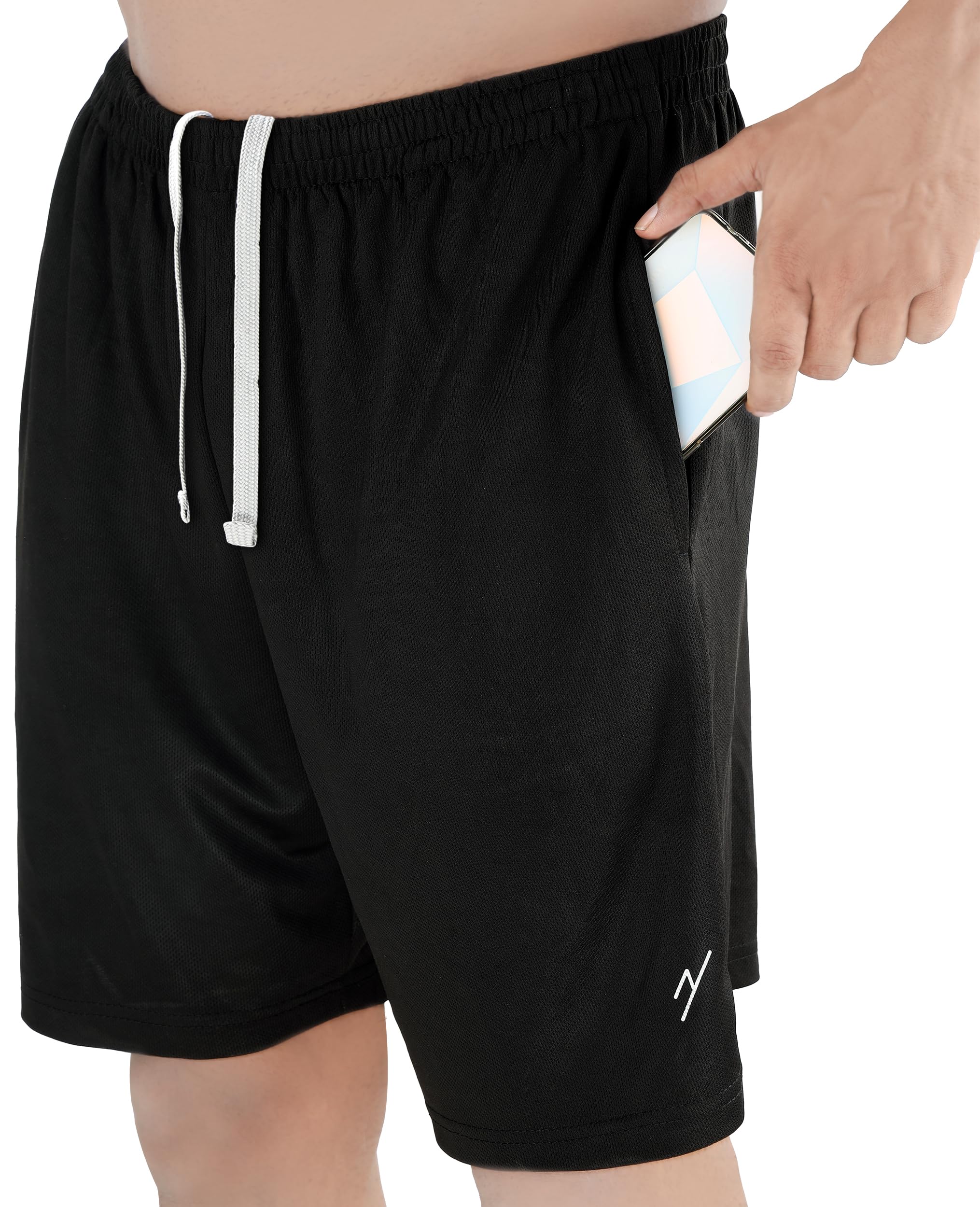 NY ThreadsMen's Athletic Shorts Quick Dry Loose-Fit Lightweight Running Workout Gym Shorts with Pockets