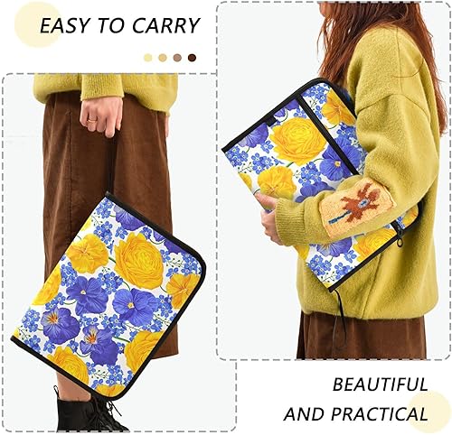 Miniatura 4 de Botanical Realistic Flowers Expandable File Folder 13 Pockets A4 Letter Size Organizer Folder with Zipper Closure Folder Organizer with Pockets for