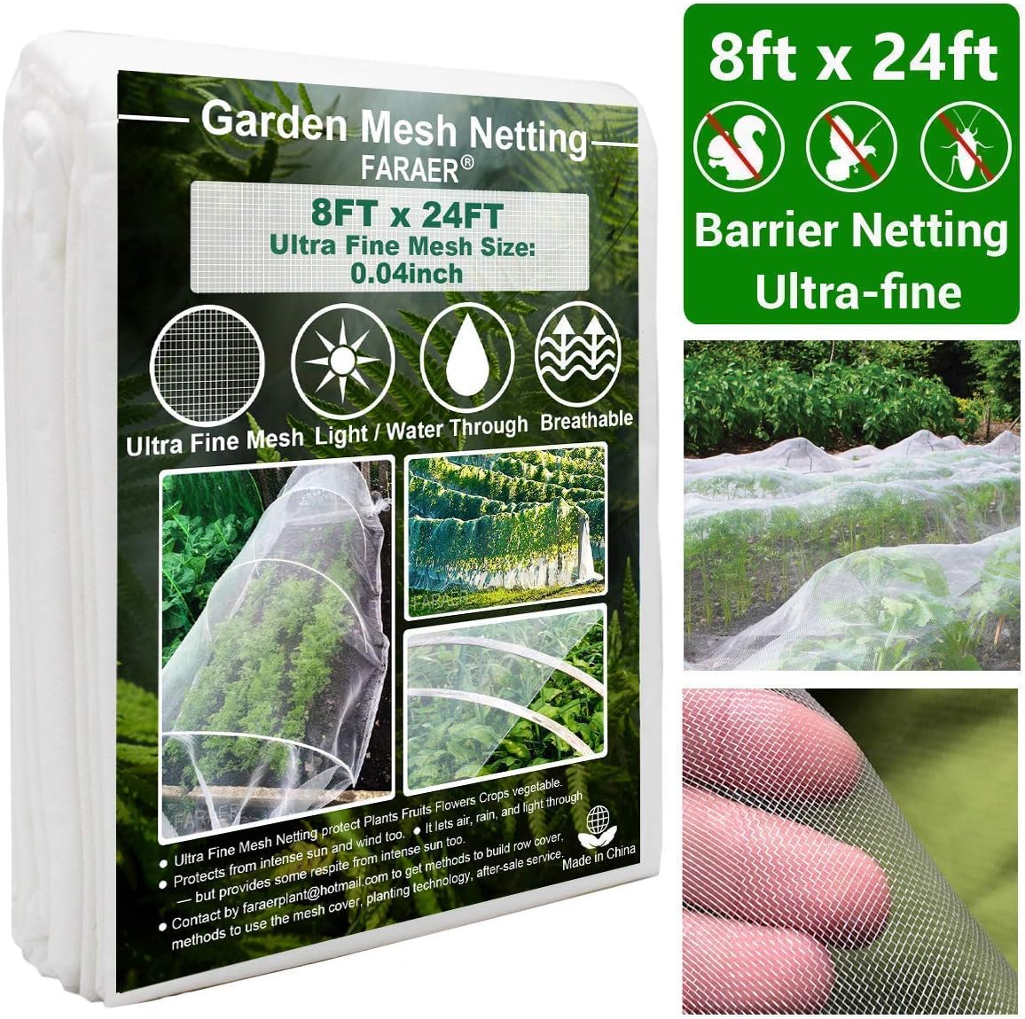 Plant Covers with Garden Mesh Netting Plants Frost Protection Row Cover and Netting Screen Barrier Vegetable Fruits Protection