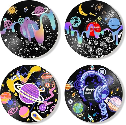 Bnesi 4 pósteres de decoración de habitación hippie para habitación, pósteres estéticos de música, decoración retro, decoración de habitación