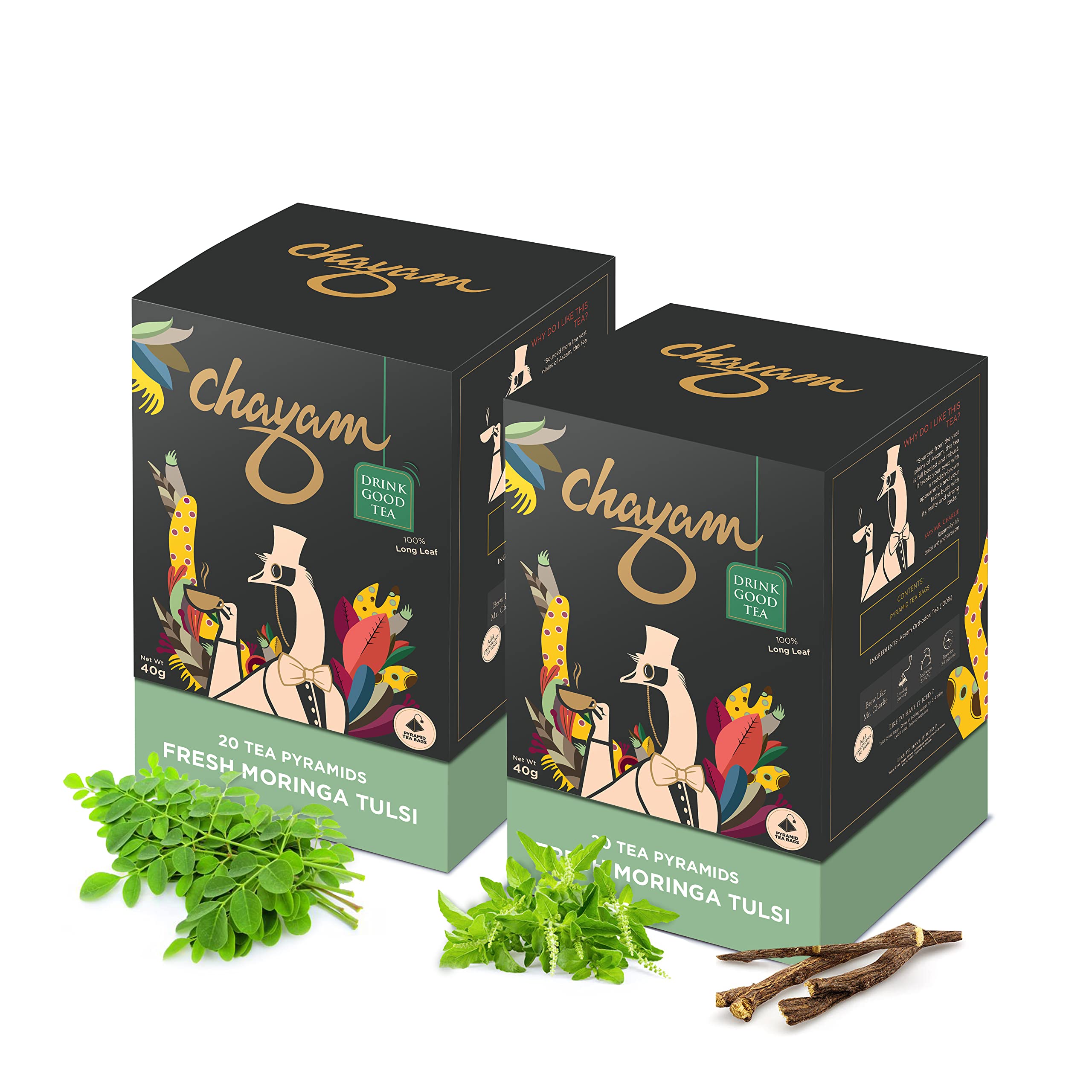 20 Tea Bags (Pack of 2) · Fresh Moringa Tulsi