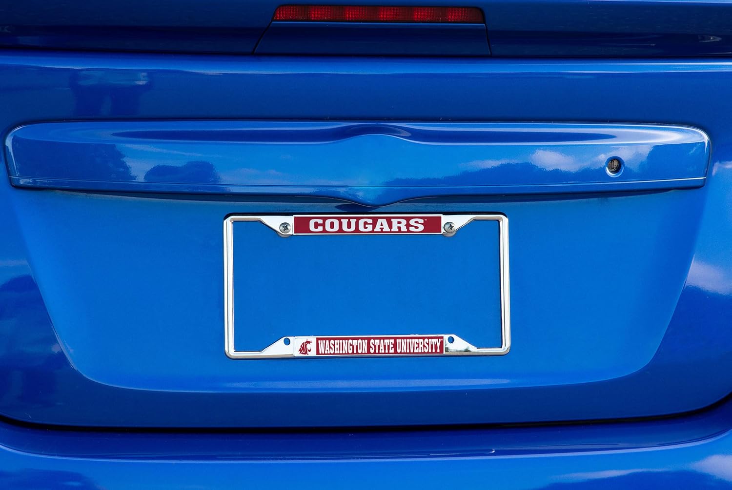 Desert Cactus Washington State University Metal License Plate Frame Cougars for Front or Back of Car Officially Licensed (Mascot) (Pack of 2)