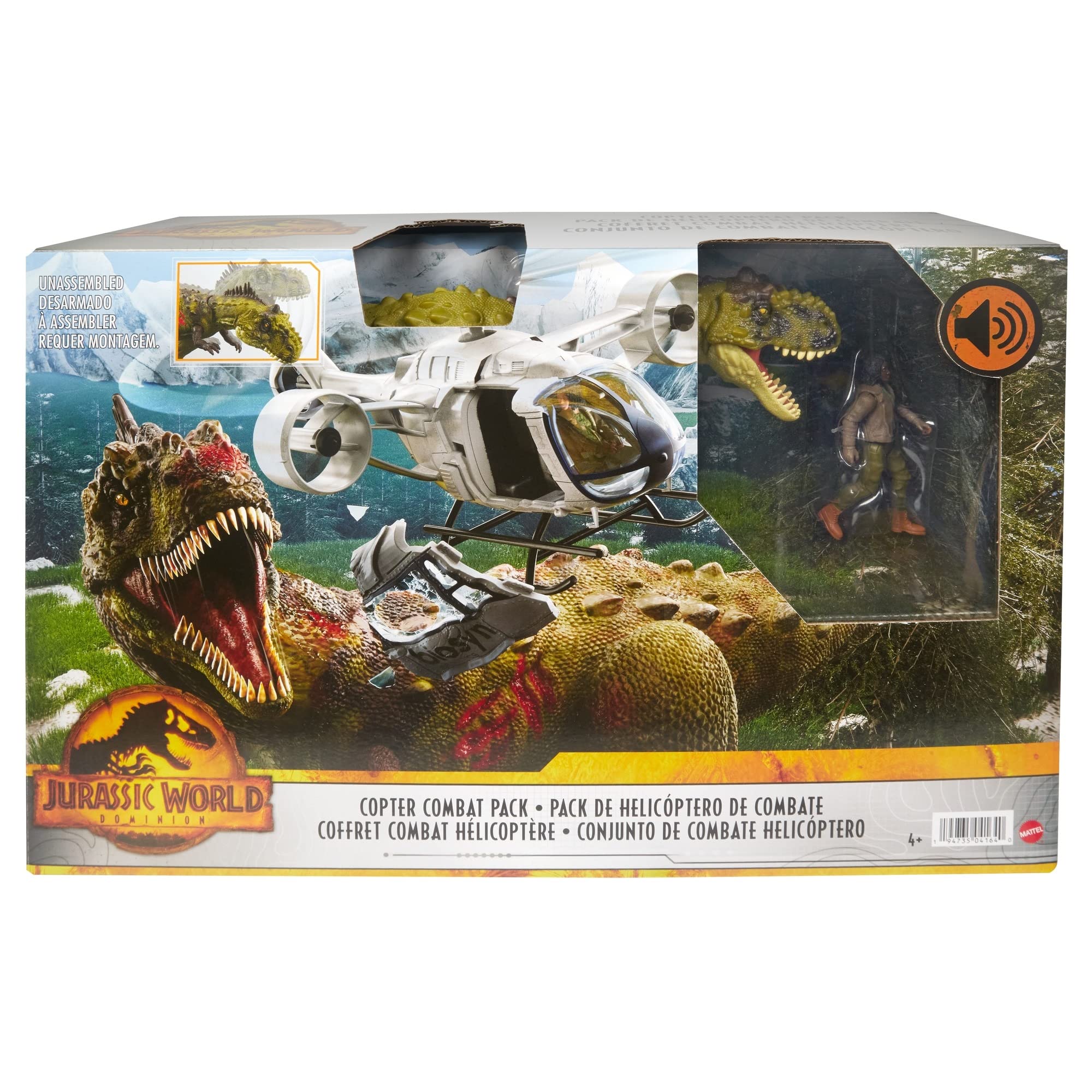 Extreme Damage Pack Combat with Helicopter Play Set para niños a partir de 4 años, multicolor 7