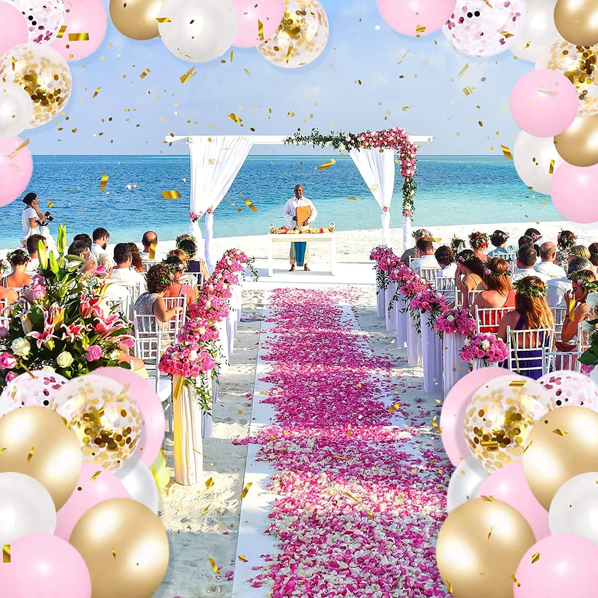 Decoraciones de fiesta de princesa rosa Kit de 117 globos de guirnalda ...