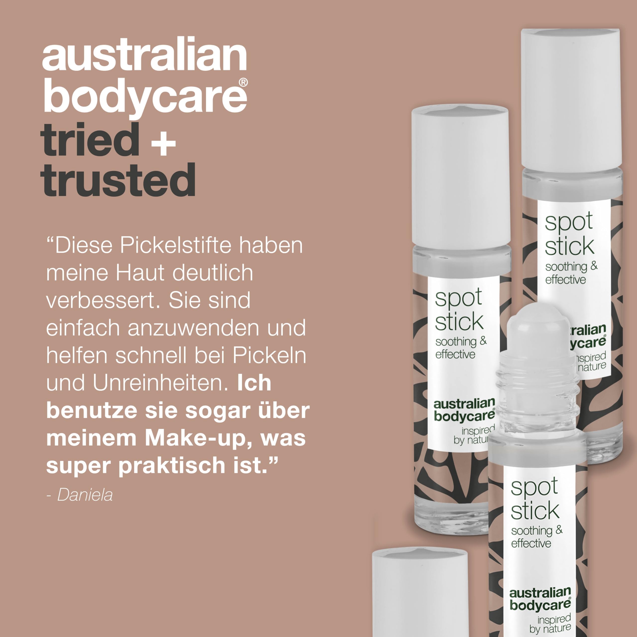 Australian Bodycare Spot Stick | Pickelstift mit Teebaumöl | Tea Tree Oil Anti Pickel Stift | Auch zur Pflege bei Akne | 100% Vegan | zum Pickel loswerden & nach ausdrücken | 3 x 9 ml