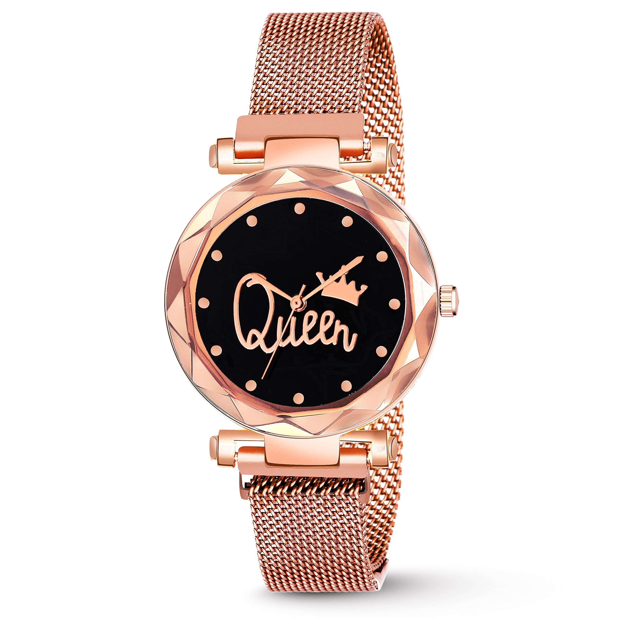 MARCLEX Exclusive Branded New Rosegold Queen Dial Analogue Quartz Magnet Strap Gift Watch for Women or Girls and Watch for Girl or Women or Stylish Ladies (Antioch Rosegold) (B0BFQV32TG) Amazon Price History, Amazon Price Tracker