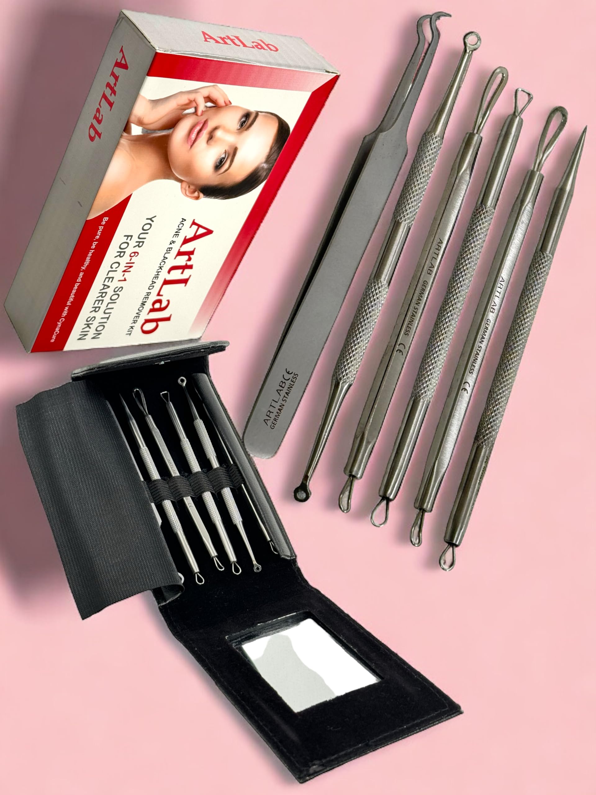 Blemishes Blackhead Removal Tool Set (6 Piece) Blackhead Removal Pimple Popper Set