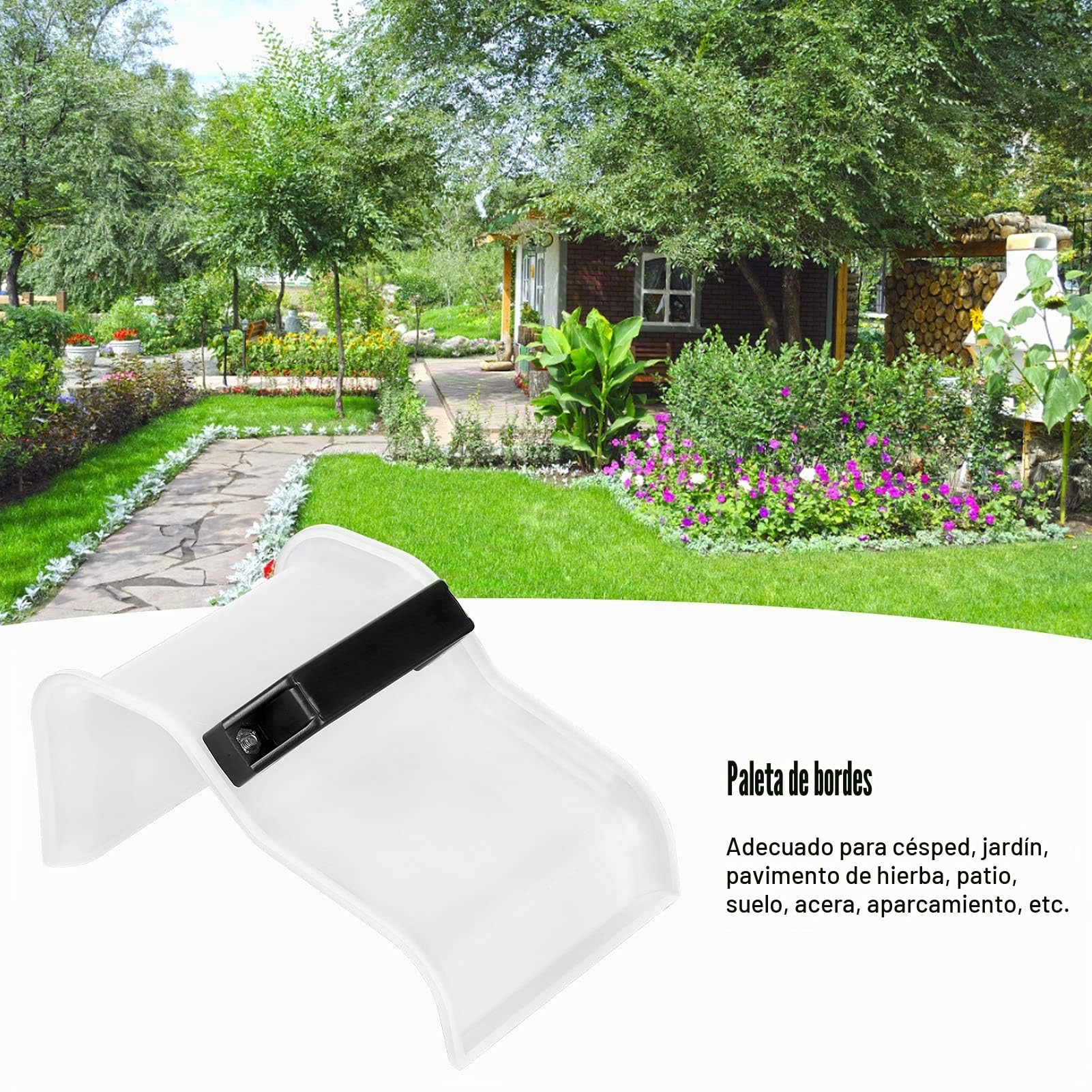 Paleta de hormigón Paleta de bordillo de hormigón con mango Molde de fabricación de hormigón para jardín DIY Herramienta de moldeo de caminos de paisaje