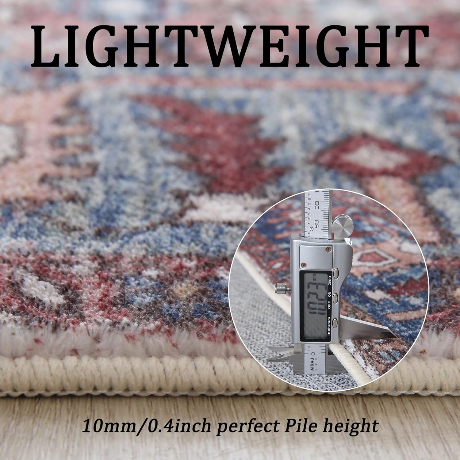 Yancorp 5'x7' Area Rug for Living Room Non Slip Washable Indoor Carpet Abstract Soft Fluffy Pile Large Rug with Medium Shaggy for Bedroom, Living Room, Dining Room, Home Office,Retro
