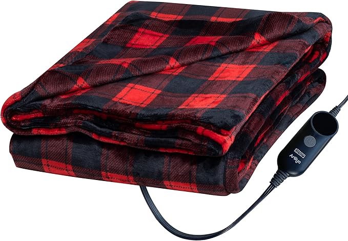 Review Heated Throw 60×70 Oversize with 6 Heating Levels Ultra Soft Plaid,Electric Throw with 3h Auto-Off,Covers The Body,ETL Certified Red Black Review Heated Throw 60×70 Oversize with 6 Heating Levels Ultra Soft Plaid,Electric Throw with 3h Auto-Off,Covers The Body,ETL Certified Red Black
