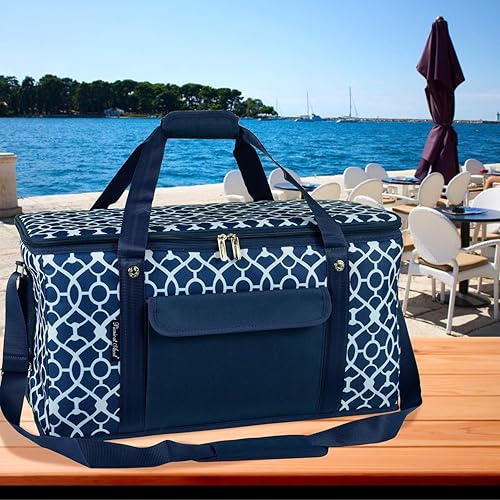 Miniatura 7 de Picnic at Ascot Enfriador de viaje con ruedas, capacidad para 64 latas, enfriador plegable a prueba de fugas, diseñado y aprobado de calidad en los