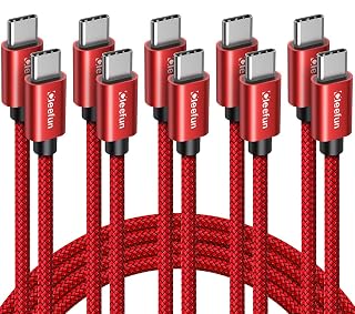 CLEEFUN USB C to USB C Cable 3ft, 5-Pack C to C Cable Fast Charging 60W