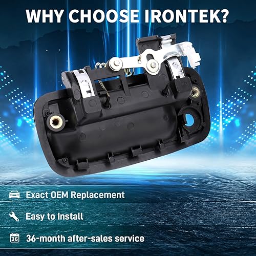 Miniatura 4 de IRONTEK Manija exterior derecha para puerta lateral del pasajero para Toyota Tacoma 1995-2004, repuesto para Toyota Tacoma 1995-2004 manija
