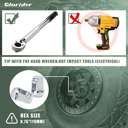 Miniatura 3 de Tuercas de llanta M12x1.5 cromadas, 20 tuercas de rueda de repuesto de 12x1.5 para Honda Accord Civic CR-V Element HR-V Odyssey Trailblazer TSX