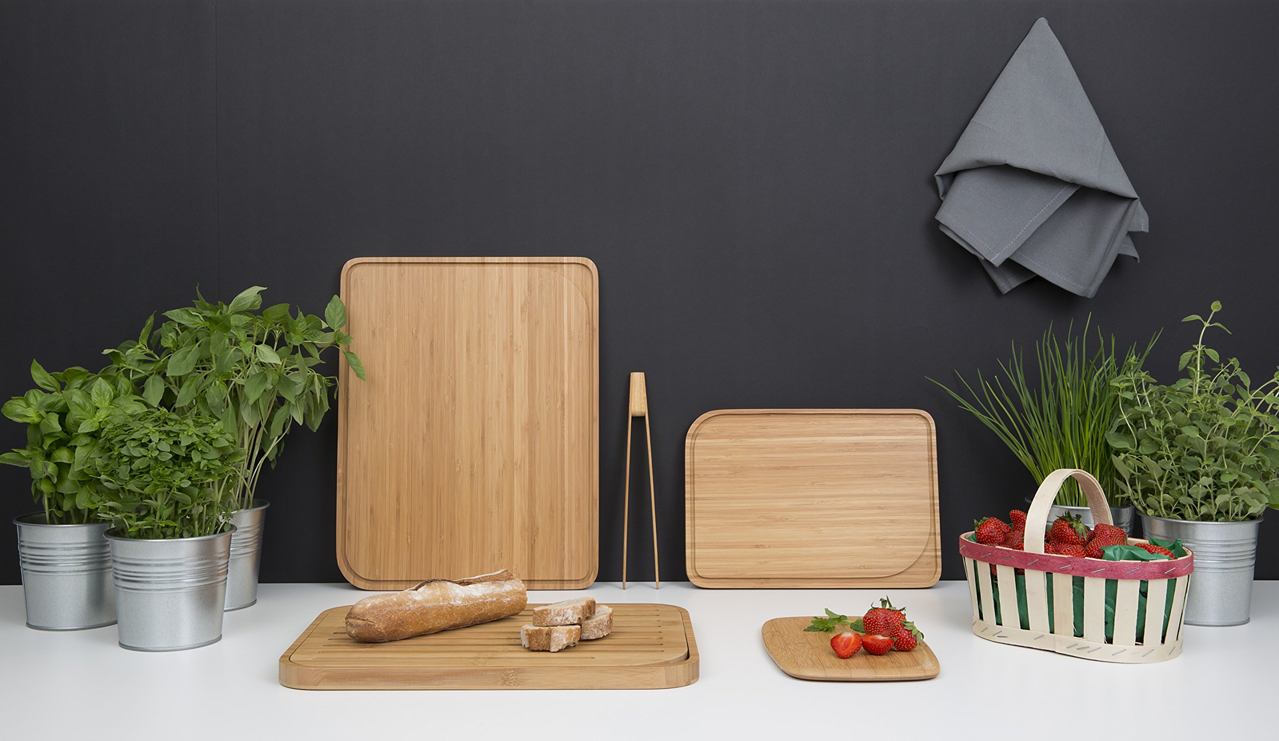 Pebbly NBA037 Planche à pain-36x26cm-couleur naturelle, 36x26cm, Naturel | Découpe et Nettoyage Facile, Grille Amovible, Planche Esthétique pour Cuisine