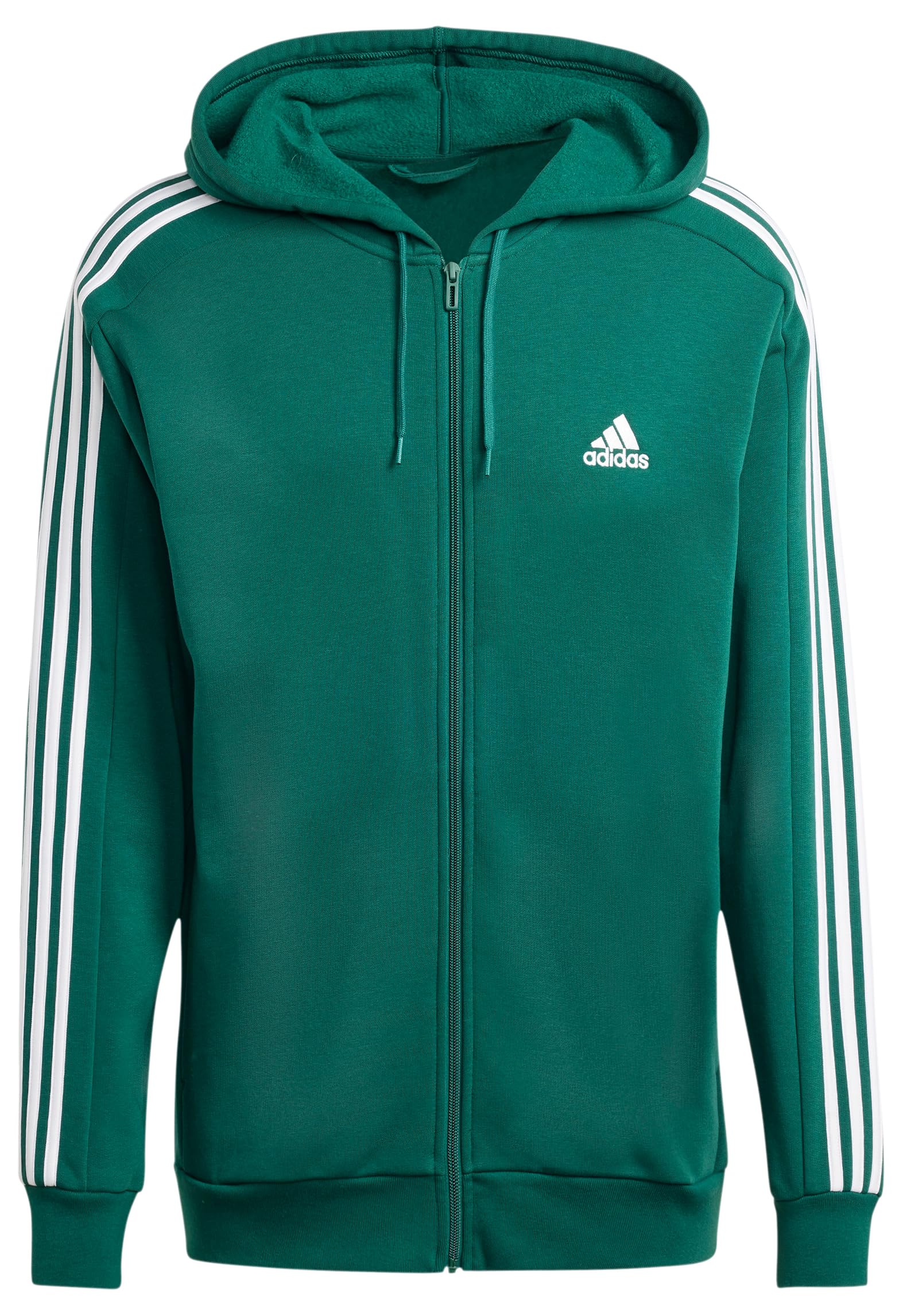 Adidas Essentials Fleece 3-Stripes Full-Zip Hoodie Hoodie con Zip Uomo