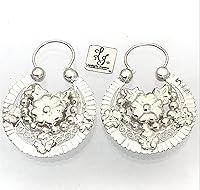 Vista 5 de Arracada Jerezana # 5 vista doble, hecha de plata de ley 950, vía DHL rápido.