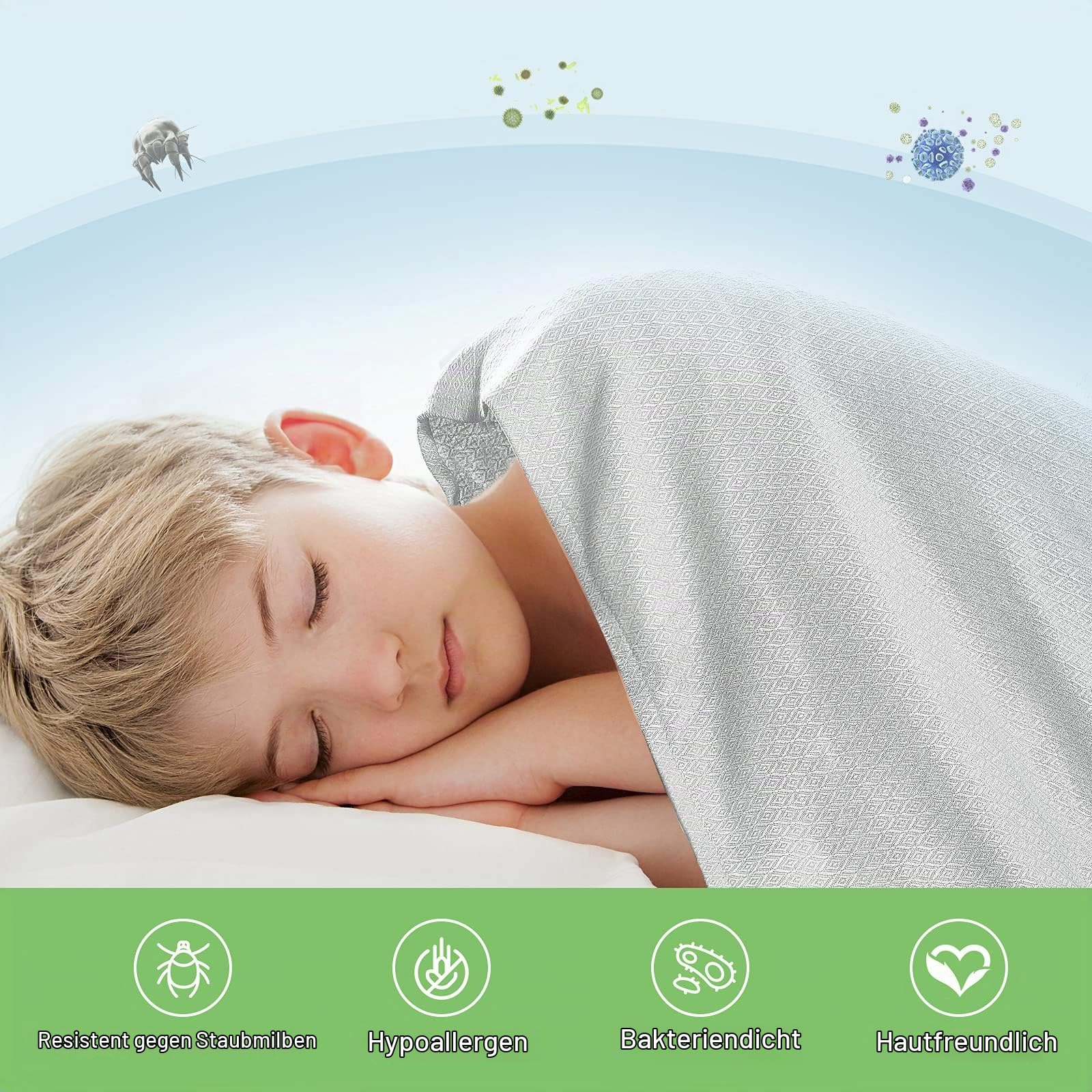 Luxear Bambusfaser Kühldecke, 200 x 220cm Kuscheldecke Selbstkühlend Arc-Chill Sommerdecke mit Q-Max 0,34 Kühlfasern aus 100% natürliche Bambus Tagesdecke Weiche Wohndecke Sofadecke Babydecke- Grau