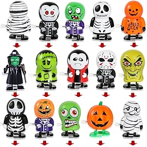 Max Fun 24pcs Halloween Wind Up Toys Assortment for Halloween Party Favors Treat Bag Stuffers Goody Bag Filler Halloween Treats Prizes (Halloween)