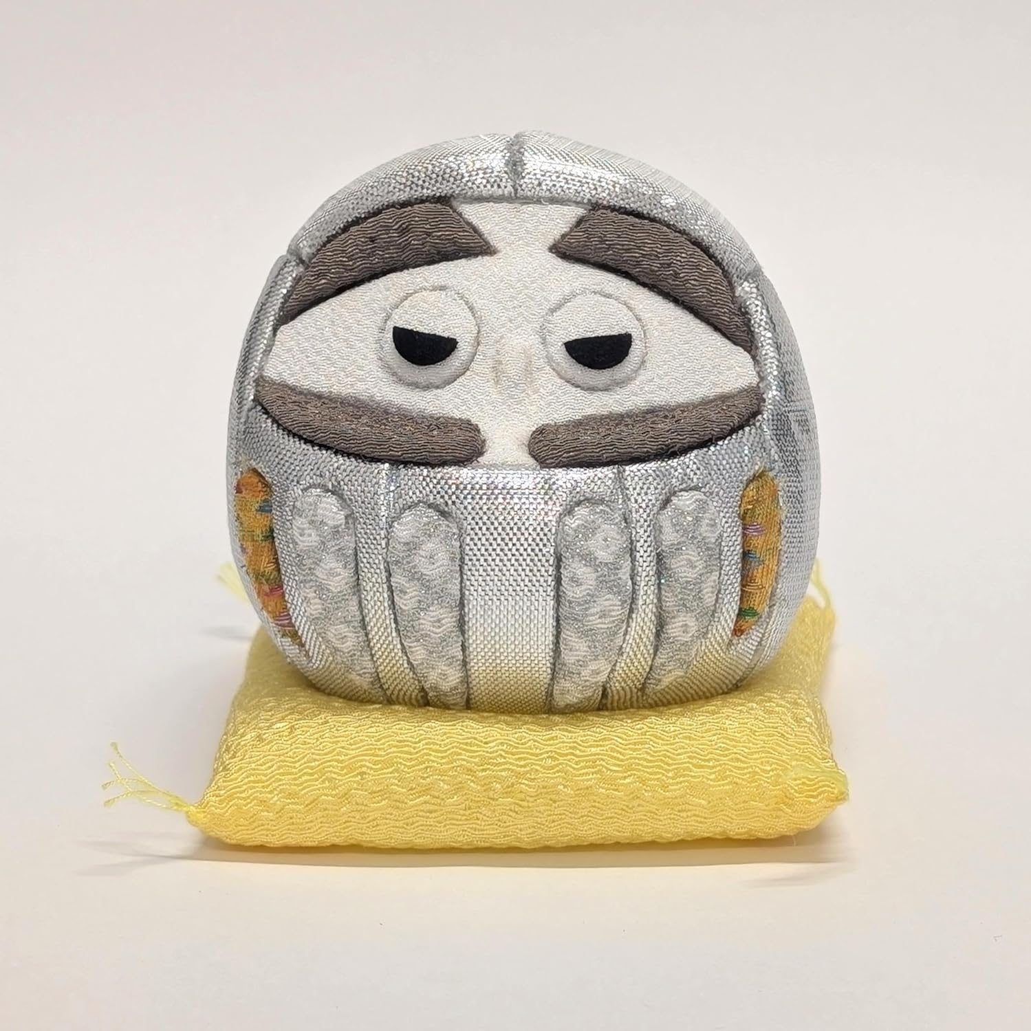 Darumadoll - Made in Japan, Tdaditional Craft, Handcrafted, Good Luck, New Year (Silver)
