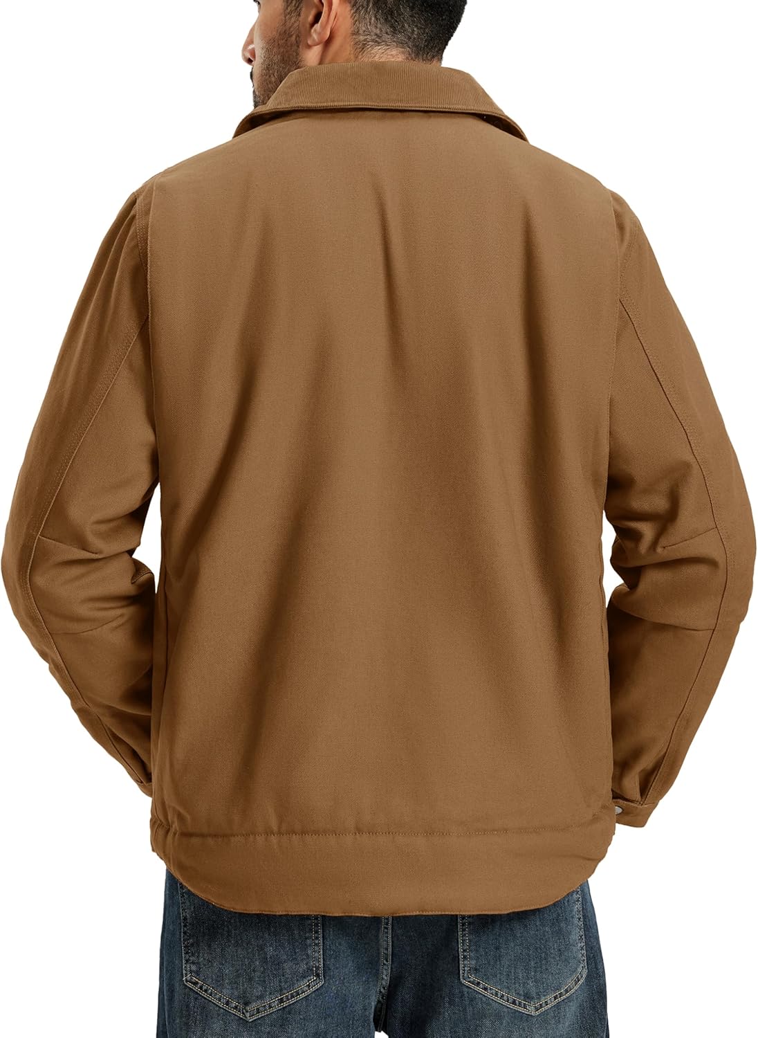 TACVASEN Mens Work Jackets Construction Duck Canvas Jacket Fleece Lined Sherpa Waterproof Warm Winter Heavy Coats - Image 5