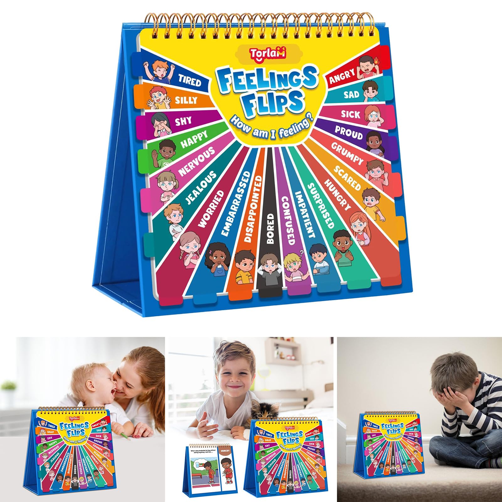 20 Different Emotions Social Emotions Book Feelings and Emotions Book Emotion Flipbook for Kids - Image 2