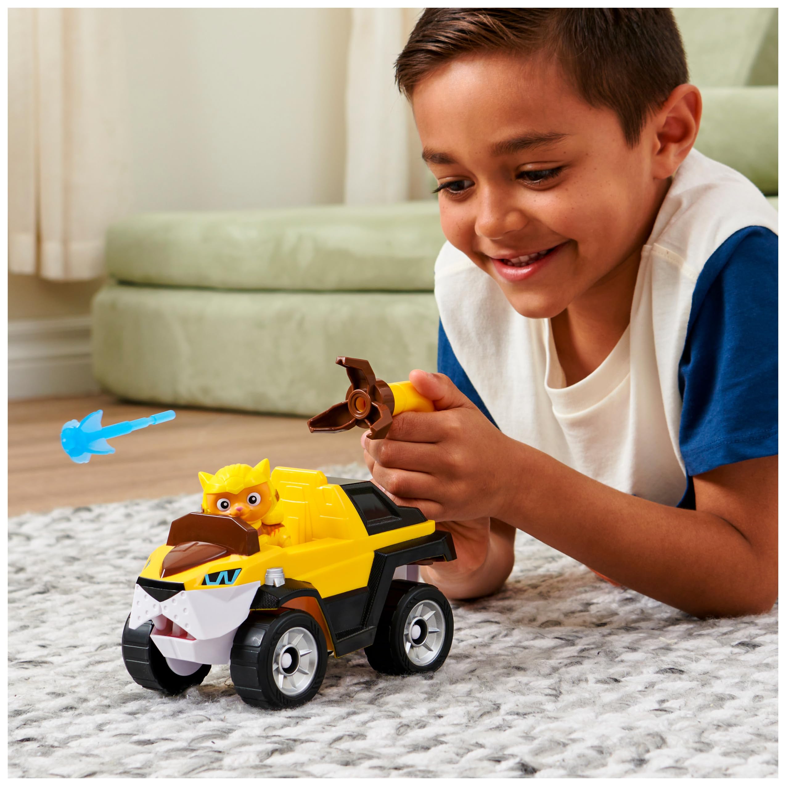 PAW Patrol, Cat Pack, Moto transformable de Wild Cat avec figurine articulée à collectionner, à partir de 3 ans PAW Patrol, Cat Pack, Moto transformable de Wild Cat avec figurine articulée à collectionner, à partir de 3 ans
