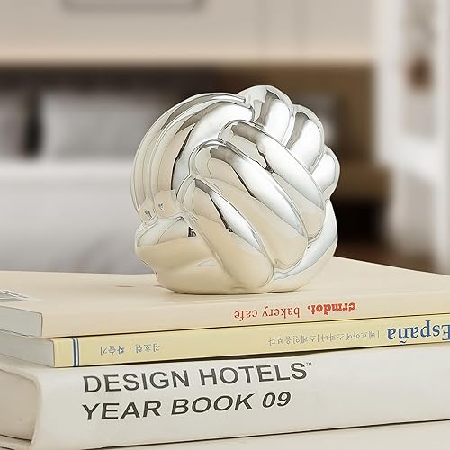 Miniatura 7 de Decoración de nudo dorado pequeño, decoración de eslabones de cadena, decoración de mesa de café, decoración de estante de libros, decoración de