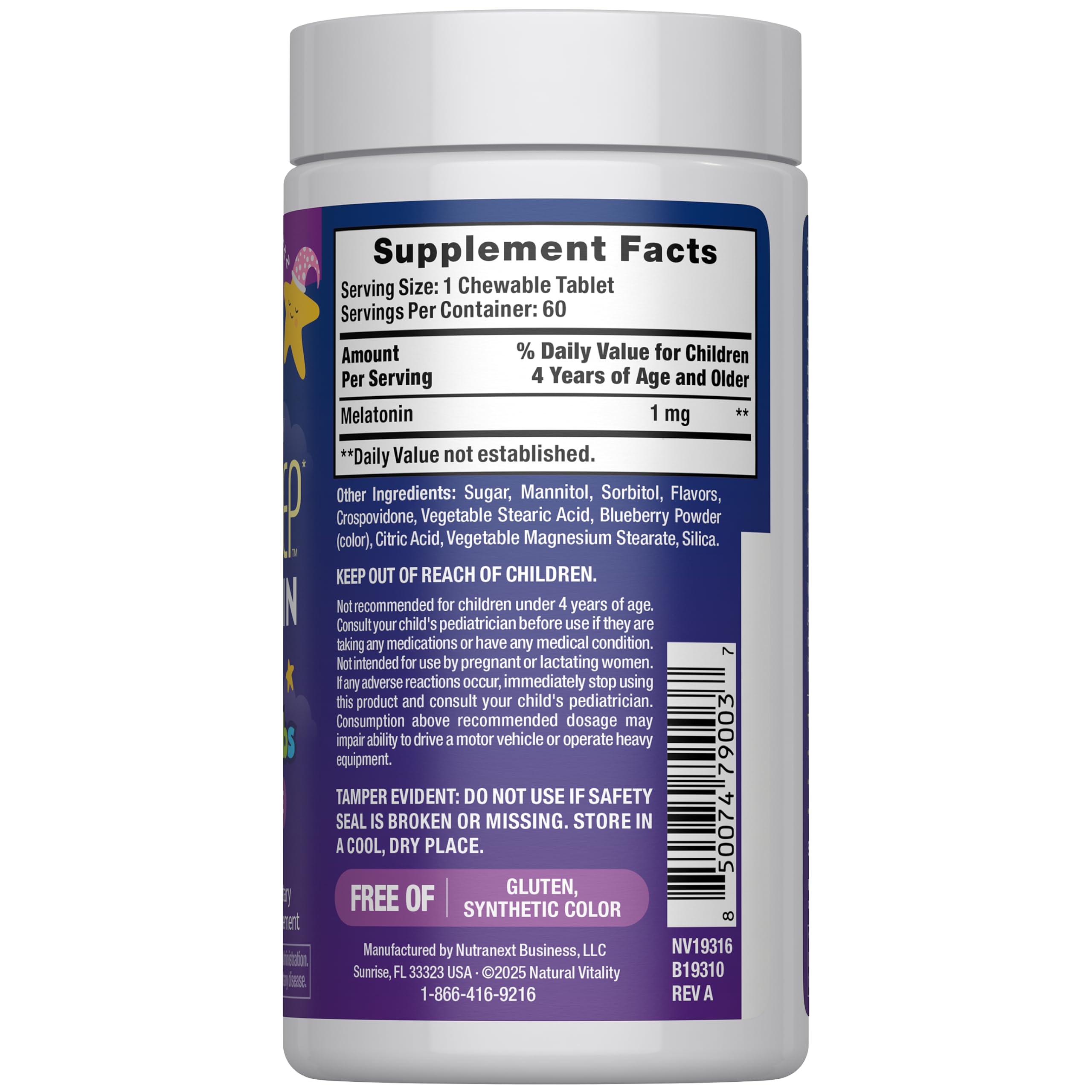 Natural Vitality Kids Calm Sleep Melatonin | 1mg Chewable Tablets — Amazon image 2