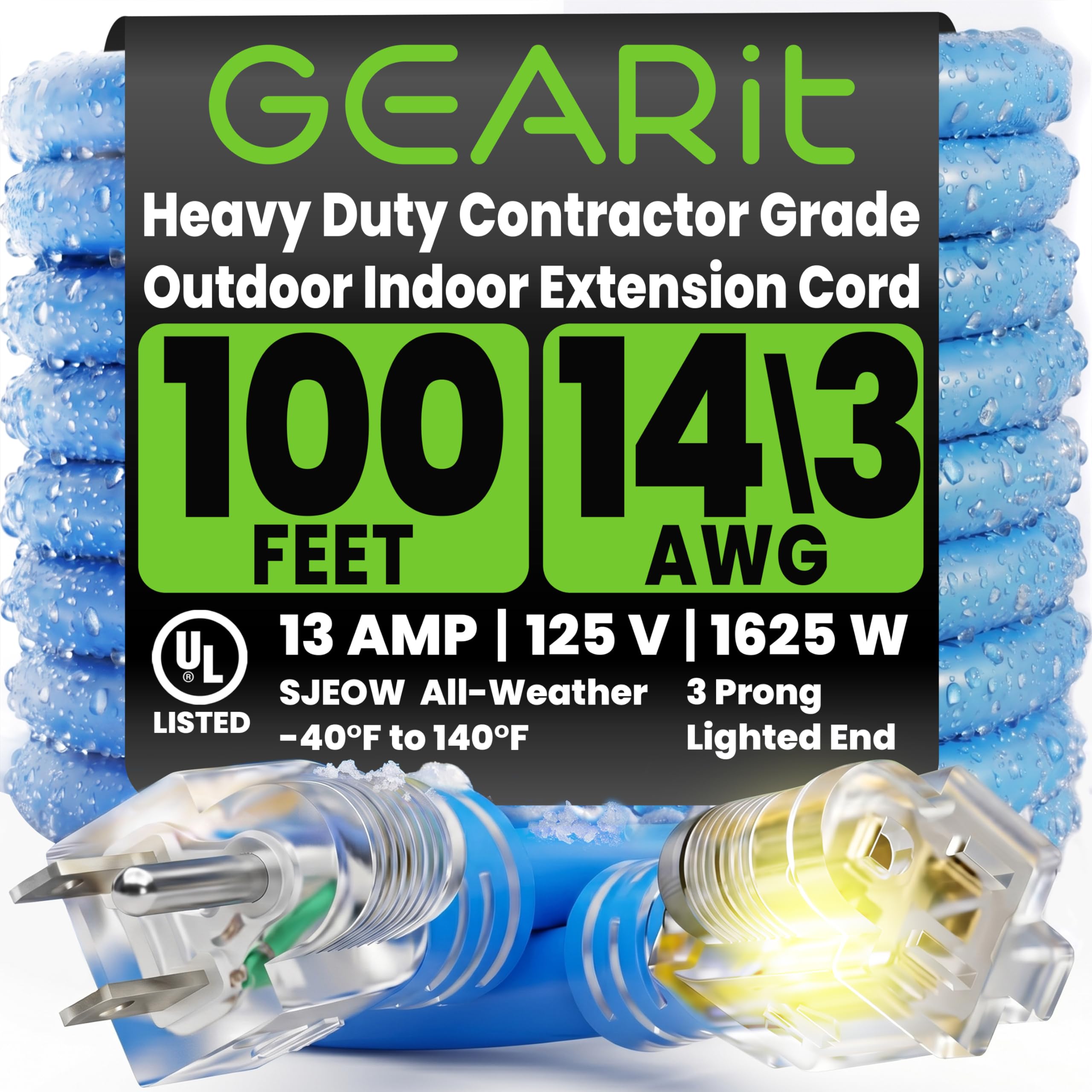 GEARit 100 ft Outdoor Extension Cord
