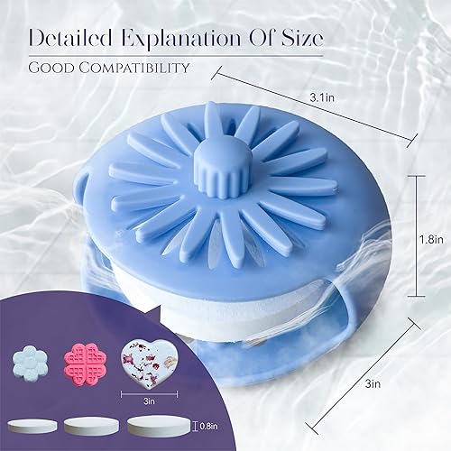 Miniatura 5 de Sharlovly - Bandeja de vapor de ducha, soporte de vapor de ducha con ventosa, regalo de relajación de cuidado personal de larga duración, color azul