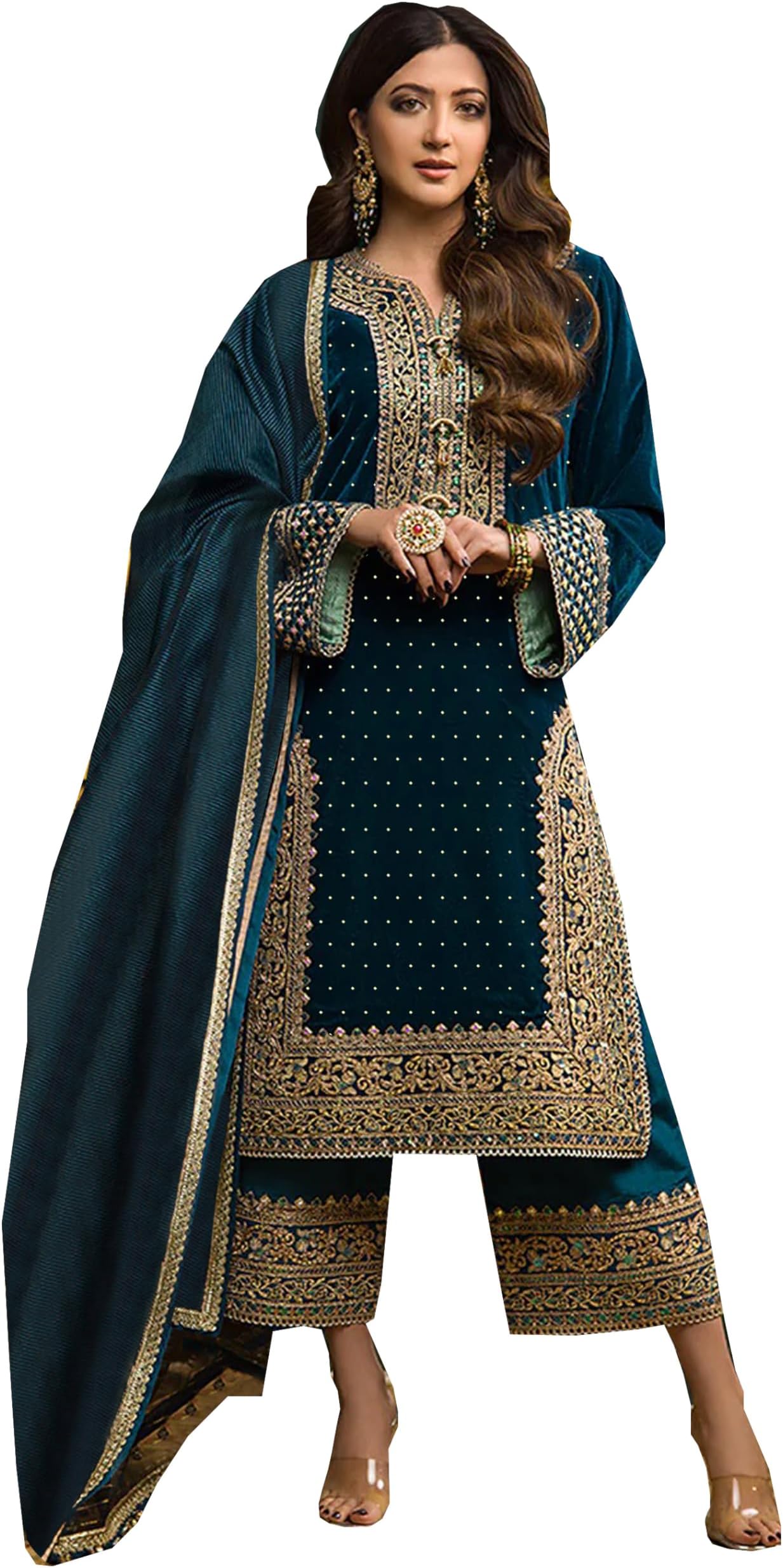 STELLACOUTURE Eid festival salwar kameez ready to wear suit indian pakistani style party embroidered for women 2703-O