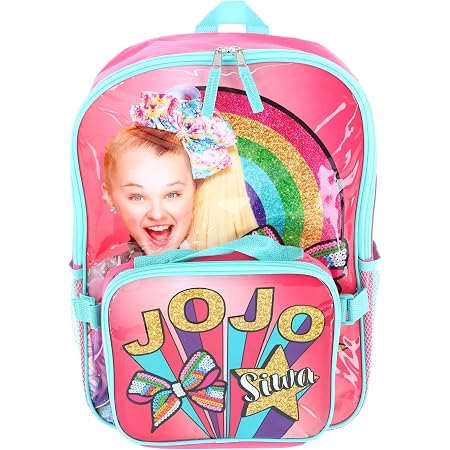Amazon.com: Jojo Siwa B20JO46556 - Mochila de 16.0 in con bolsa de almuerzo  : Juguetes y Juegos