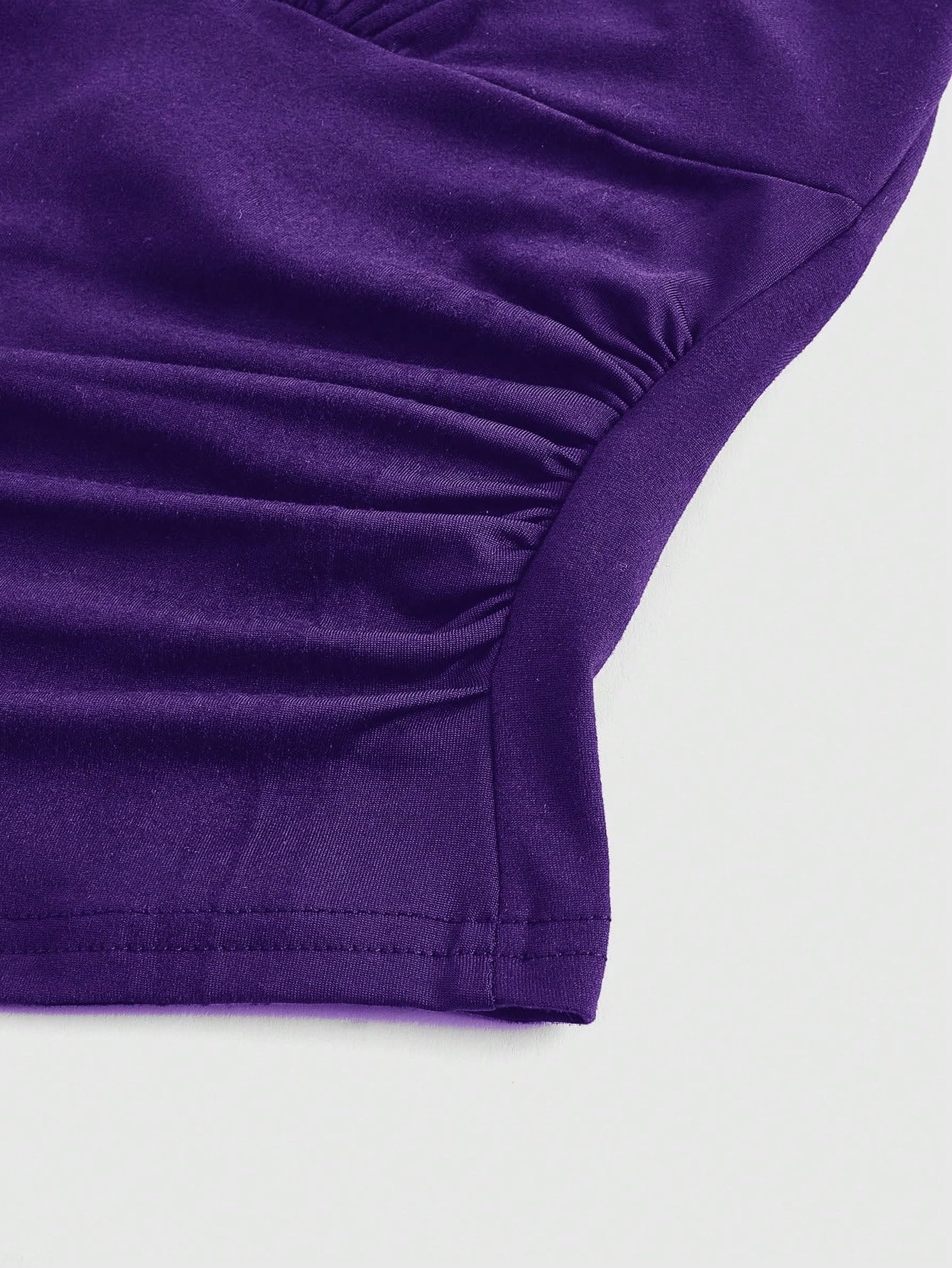 WDIRARA Women's Leopard Print Ruched Halter Crop Tops V Neck Tie Back Sleeveless Slim Fit Cami Tops