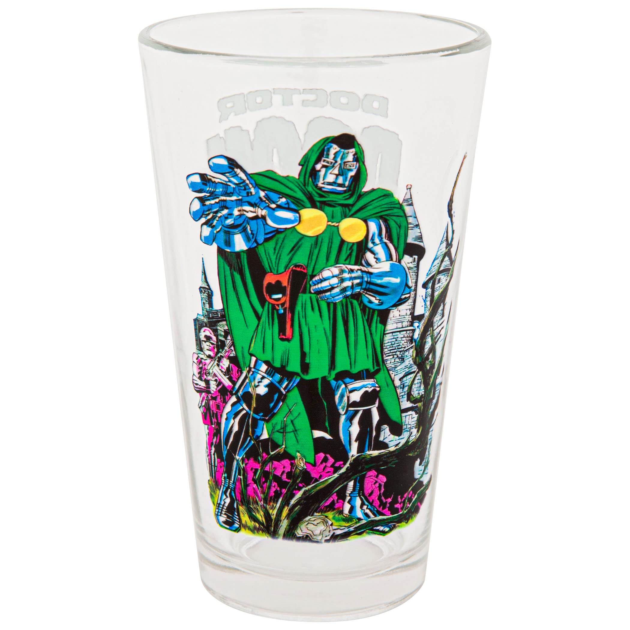 TOON TUMBLERS Dr. Doom Comic Art Pint Glass