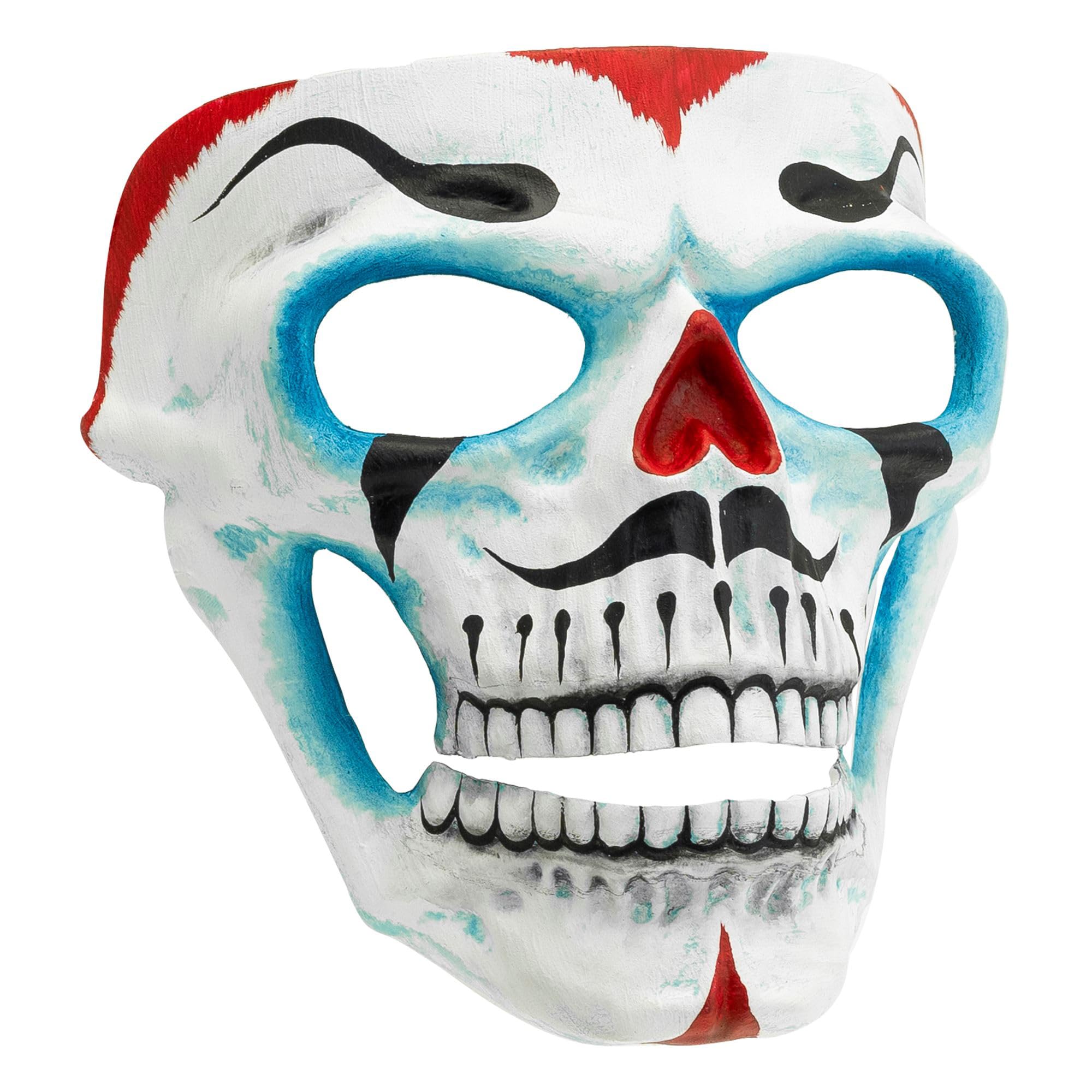 W WIDMANN MILANO Party Fashion - Mask Clown Skull, Dia de los Muertos, Killer Clown, Scary Halloween Costume