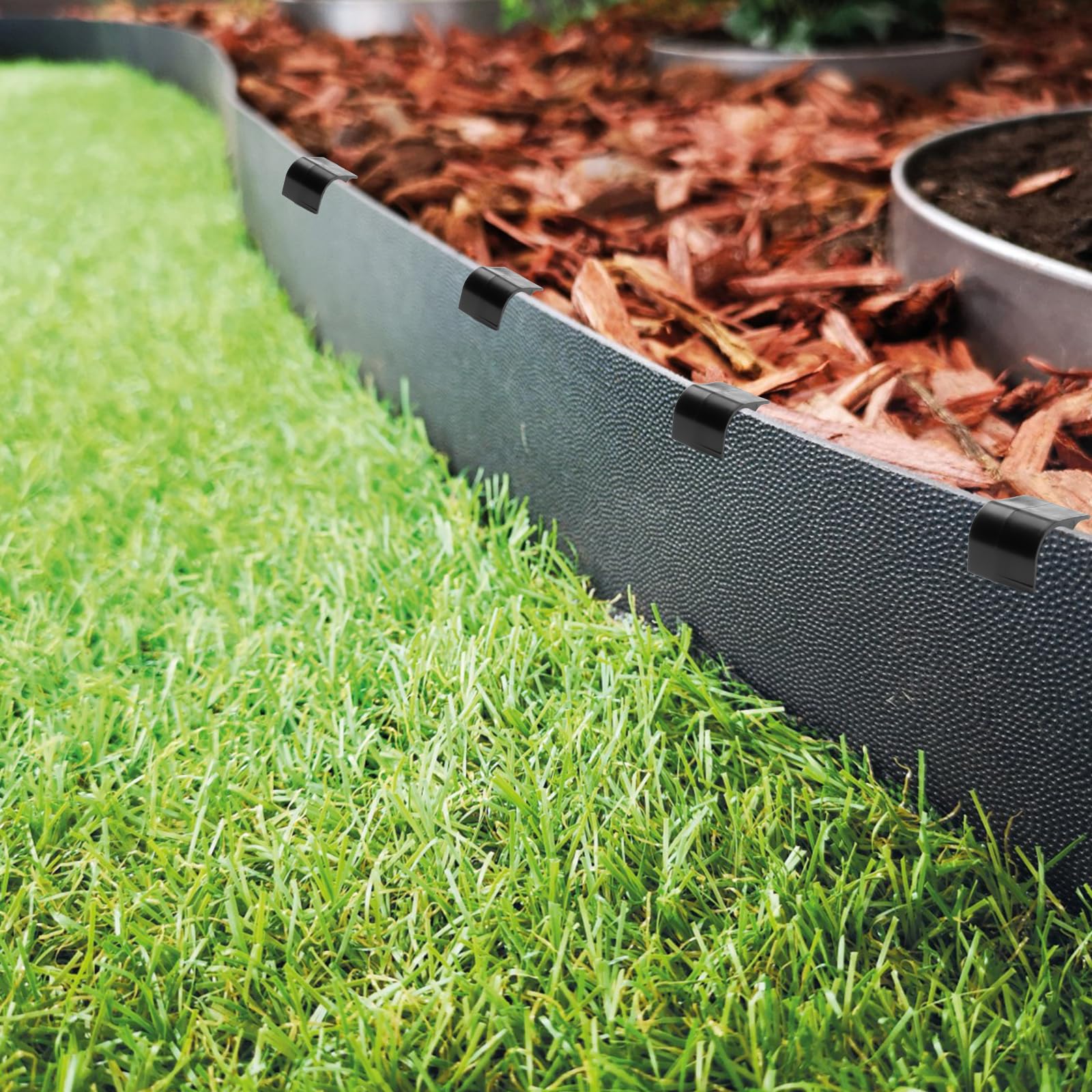 Tesmotor 50 stuks grondbevestigingspinnen voor druppelirrigatielijn weenende pijp soaker slang, grondpalen voor moestuinen bloembedden plantbewateringssysteem gereedschap gazon tuinbenodigdheden