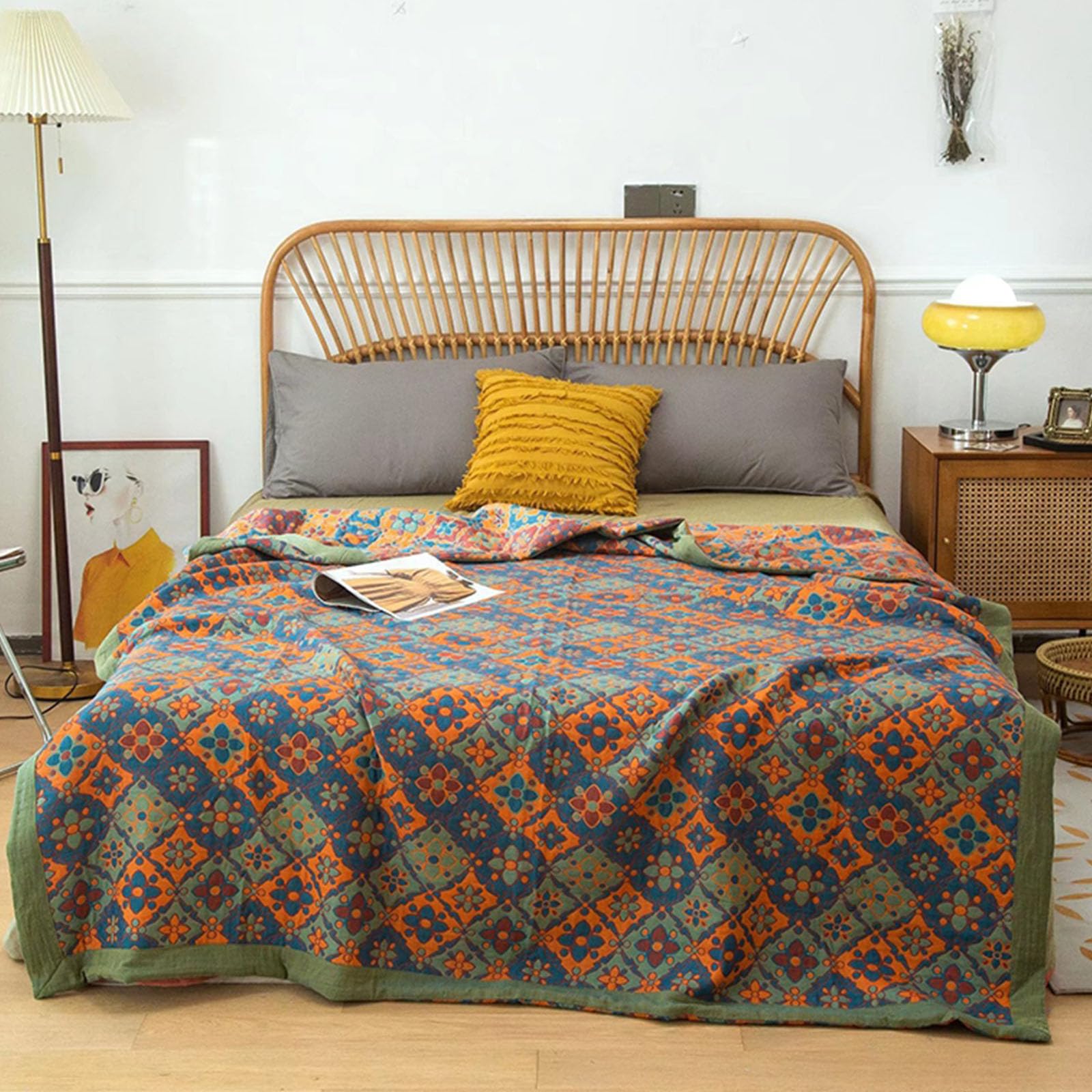 Couverture Boho jeté de canapé confortable déco maison salon rustique chic