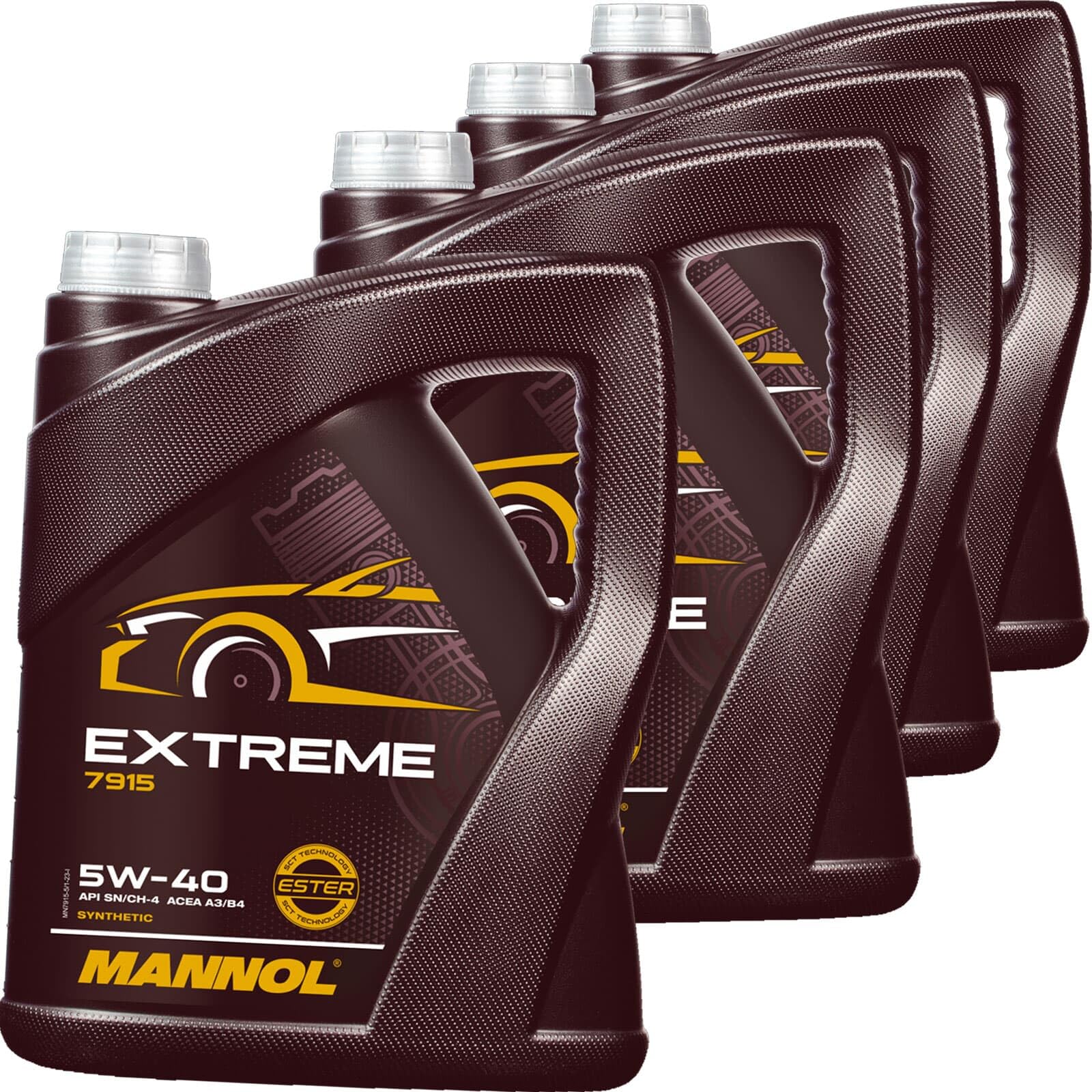 SCT Mannol 4x MN7915-5 Motoröl (5 L) | Motoröl Mannol 7915 Extreme 5W40 Api Sn Acea A3, Mannol 7915 Extreme 5W-40