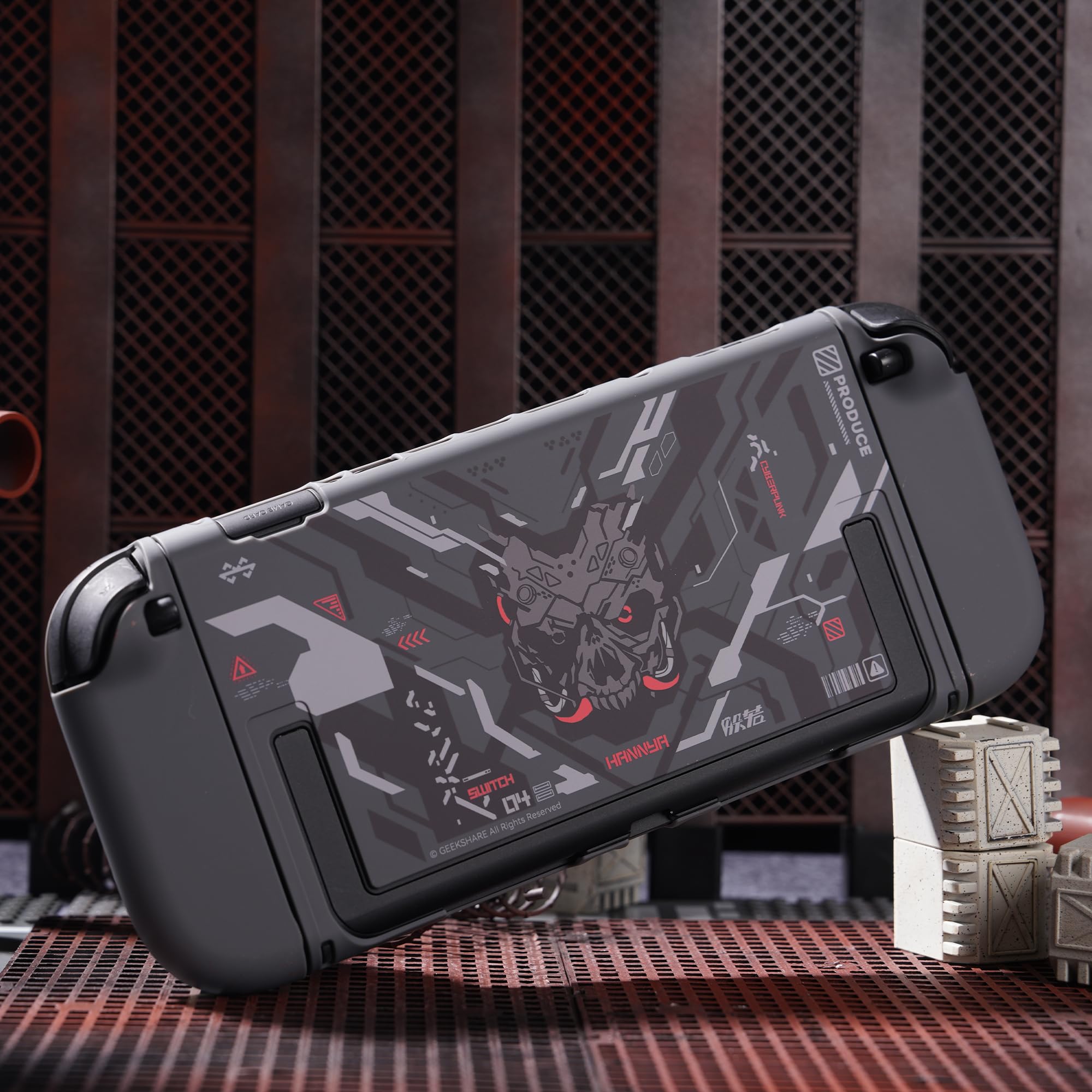 GeekShare Guscio protettivo compatibile con Switch 2, custodia agganciabile compatibile con Switch 2, cover con design antigraffio e antiurto - Cyborg Mech
