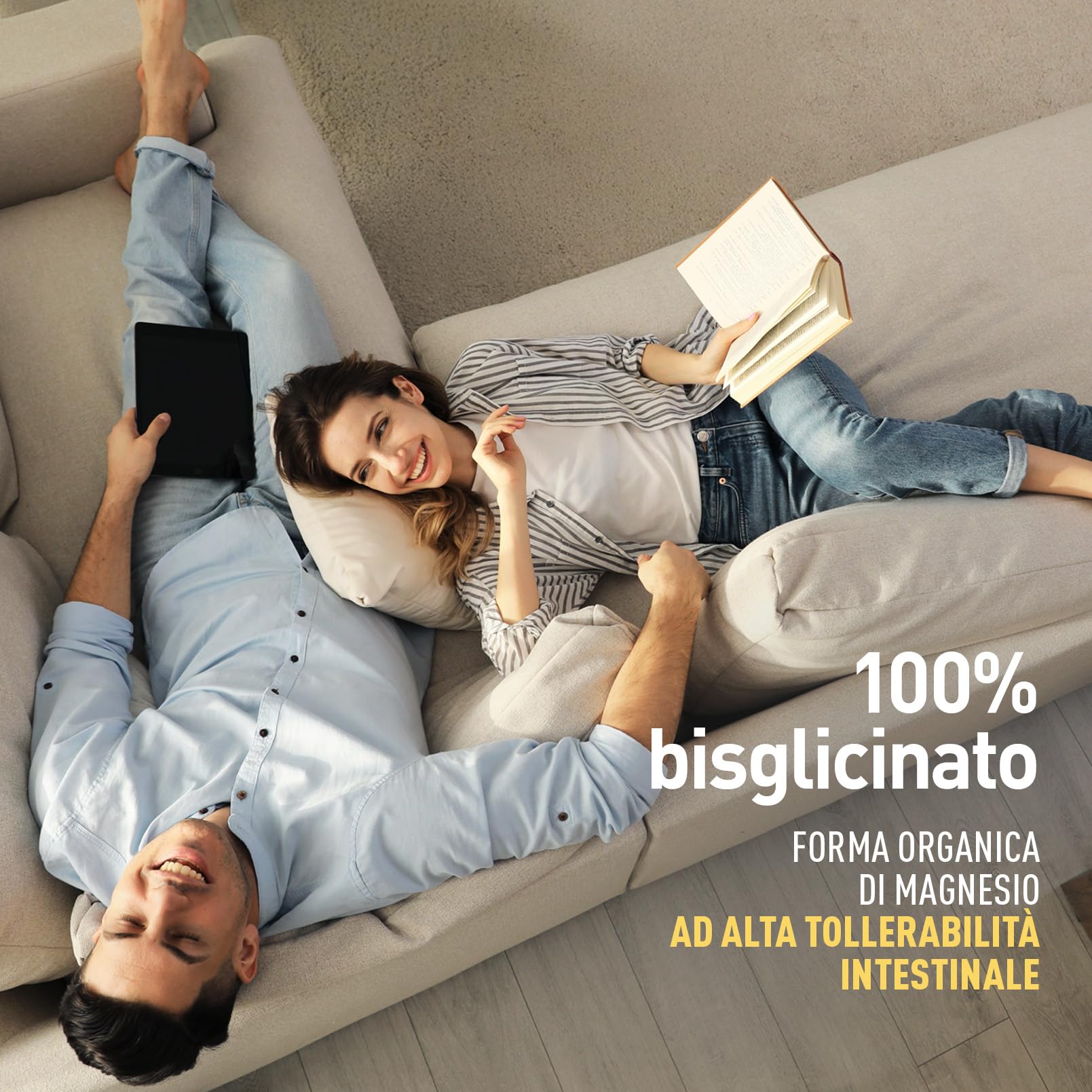 LongLife® Magnesium Bisglycinate | 100% magnesio bisglicinato | Elevata tollerabilità e biodisponibilità | Integratore di magnesio per rilassamento e stress | 90 tavolette | Vegano e senza glutine