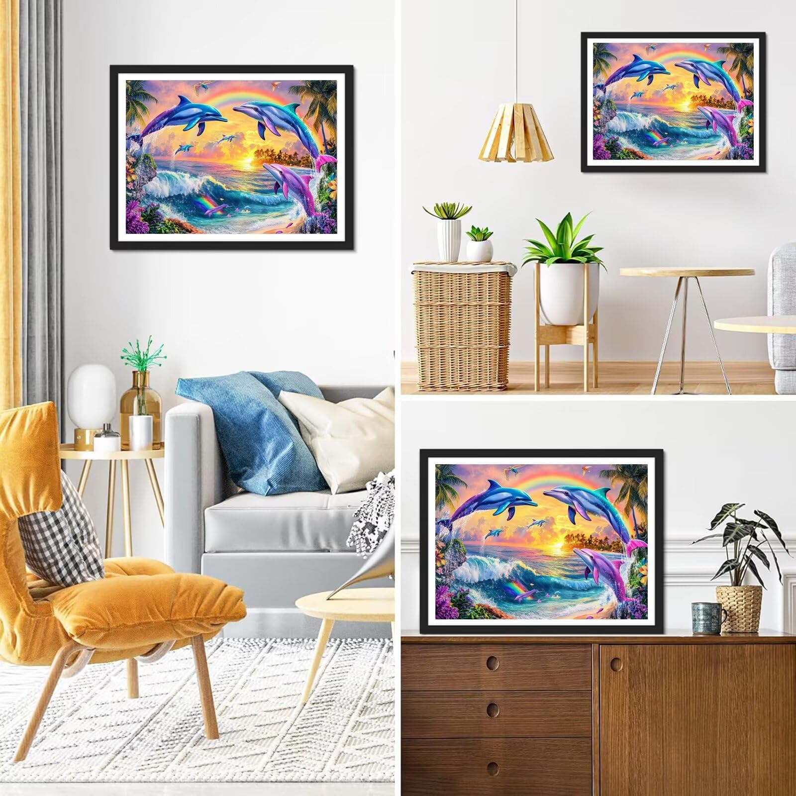 Diamond Painting Delphin, 5D Diamond Painting Erwachsene 70x90cm qw1-597