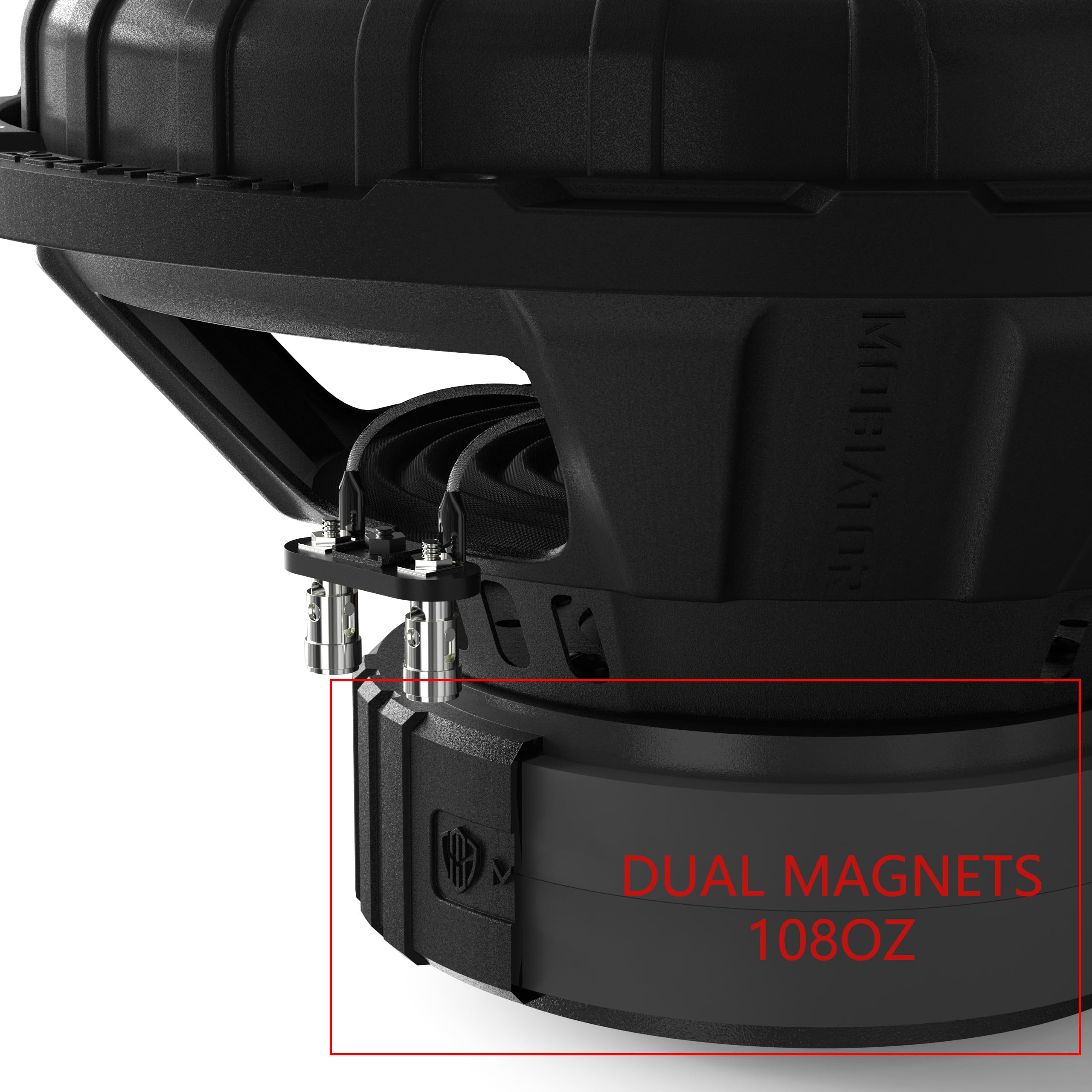 12 1600W MAX Power Dual Voice Coil 4 Ohm Car Subwoofer, Easy to Install, Black-S224 (MB-S224)
