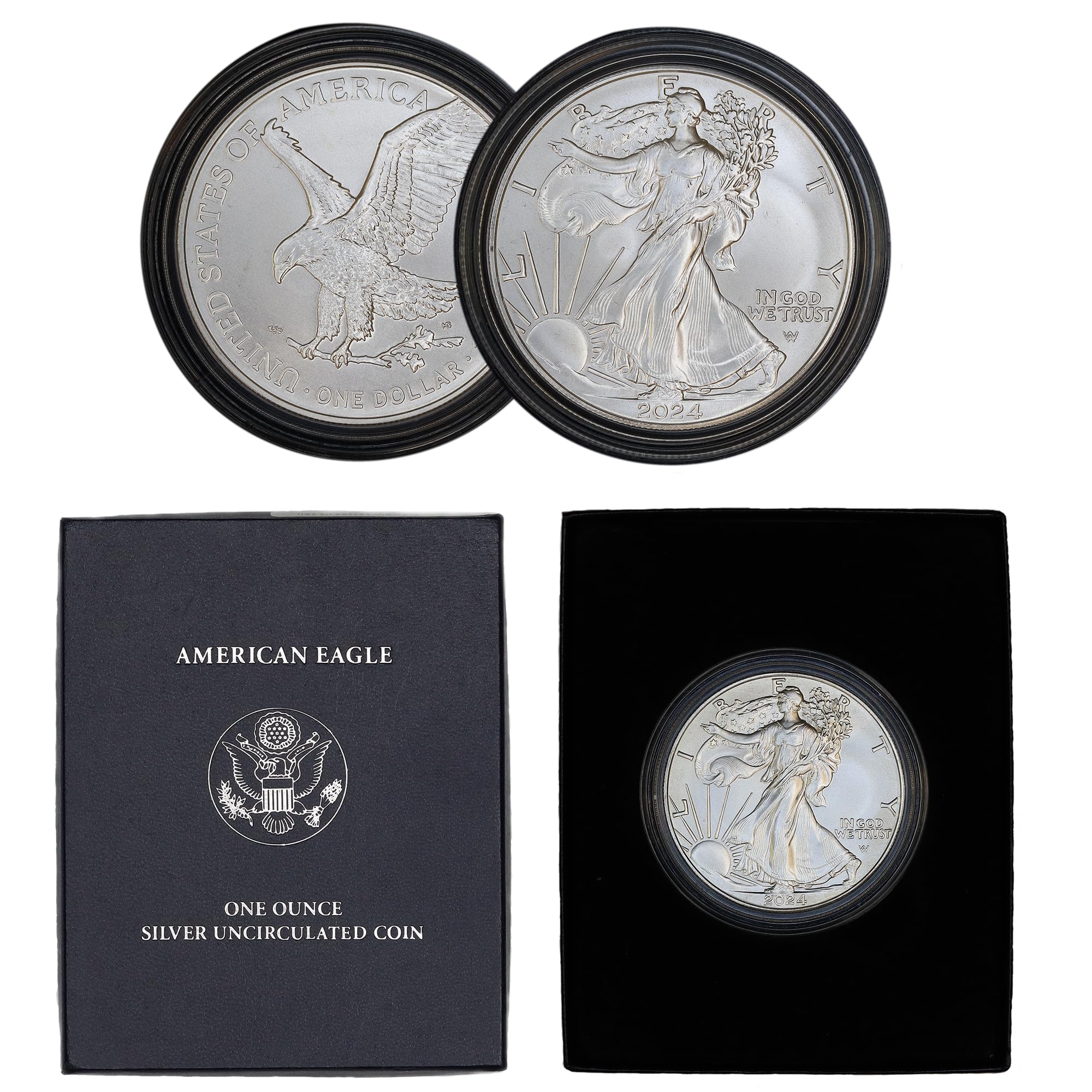2024 American Silver Eagle - Brilliant Uncirculated - .999 Pure Silver - In Coin Capsule and Box
