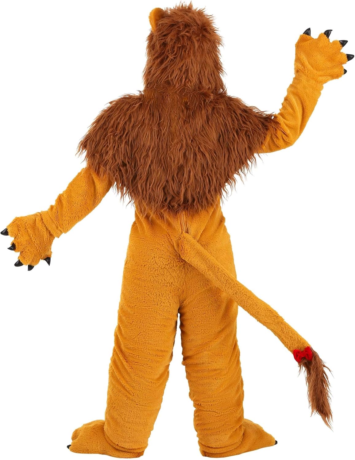 Classic Storybook Lion Costume for Kids - Plush Jumpsuit with Faux Fur Mane, Tail, Gloves & Foot Covers - Image 2