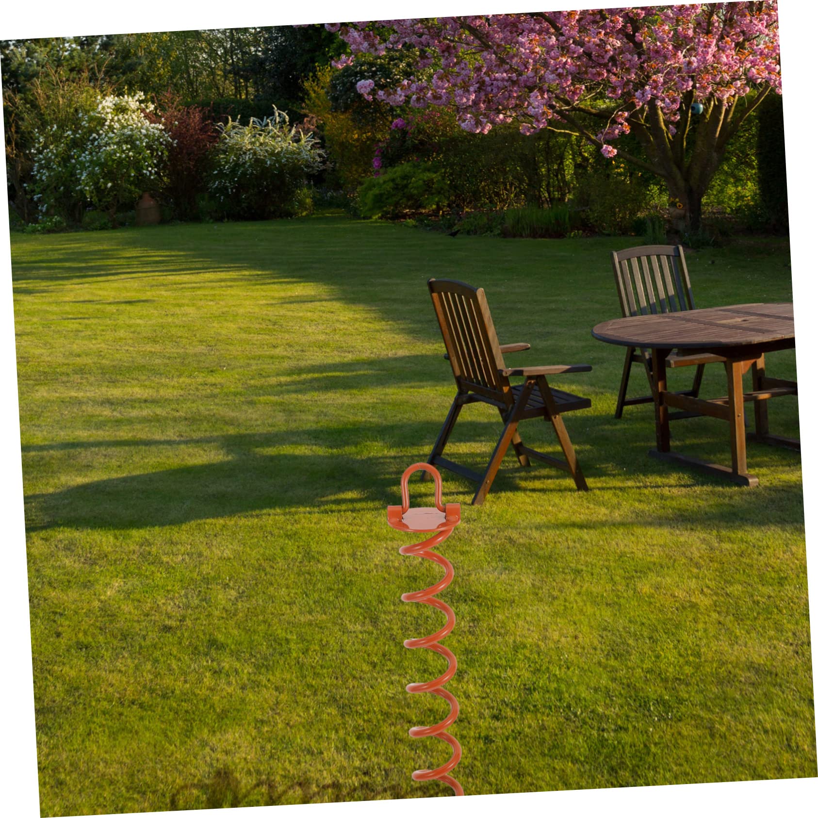 Abaodam 1Pc Outdoor Spiral Nail Ground Pegs Heavy Duty Fixator for Tents Trampolines and Pet Safety for Landscaping Camping and Backyard Use Stake