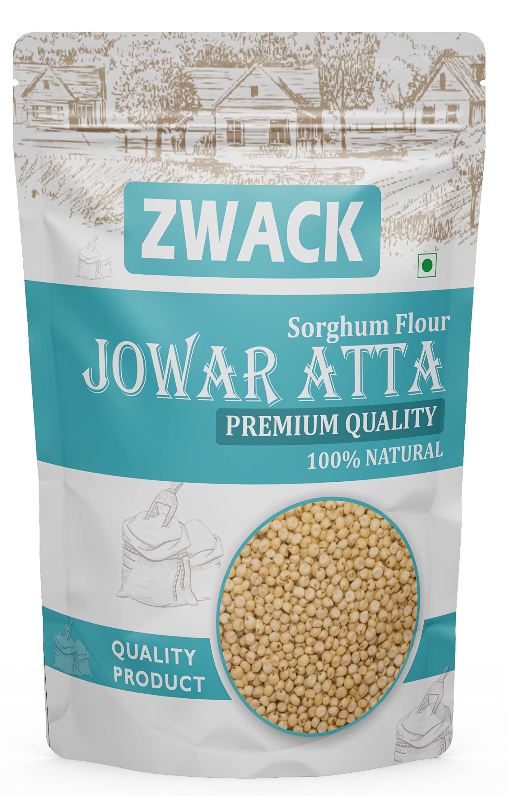 Buy ZWACK Jowar Flour 1Kg Gluten Free Flour Jowar Atta Millet