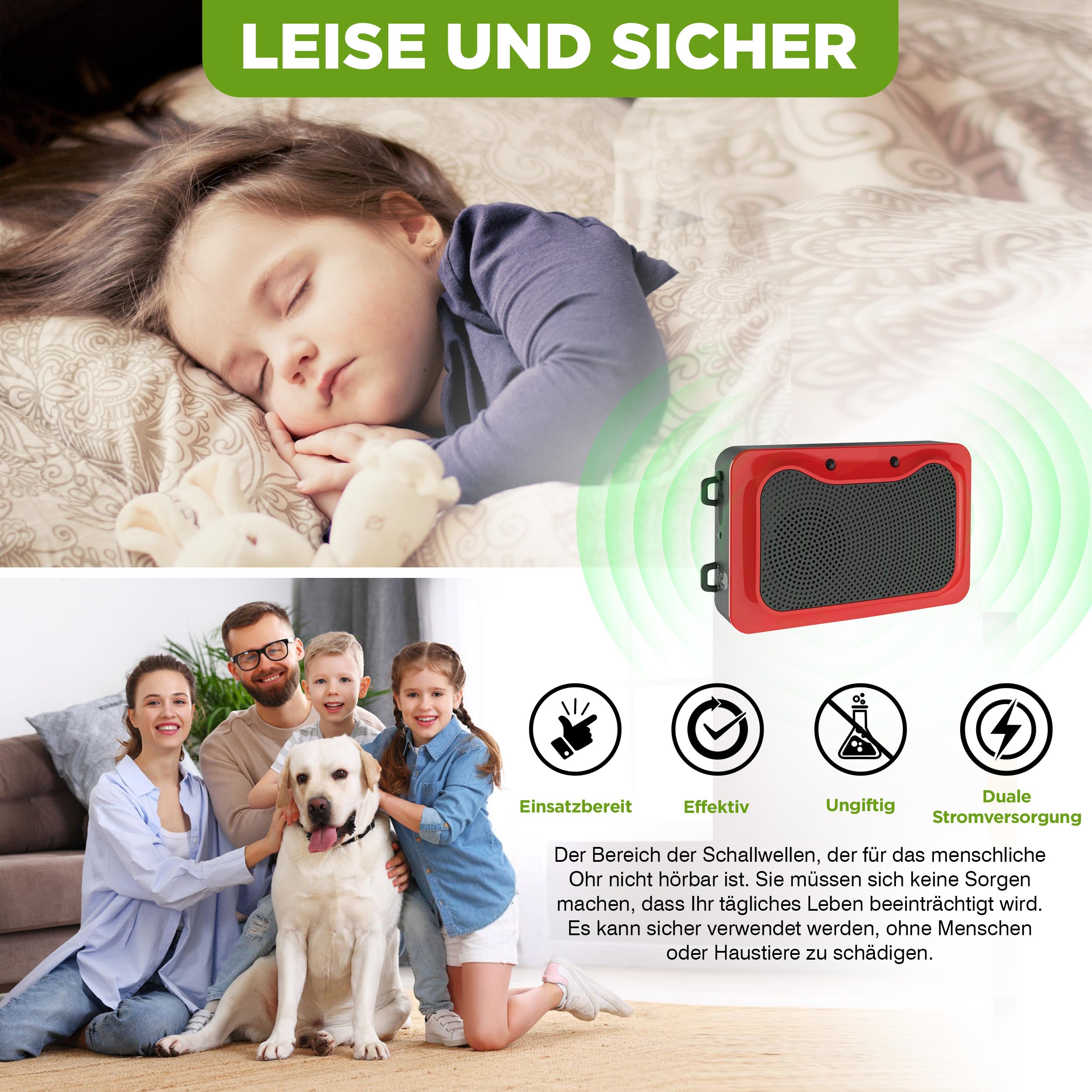 ISOTRONIC Marderschreck mit LED-Blitzlicht & Ultraschall – Batteriebetriebene Marderabwehr für Auto, Dachboden, Garage & Haus – Marderschutz gegen Marder, Mäuse, Ratten & Siebenschläfer (2 Stück)