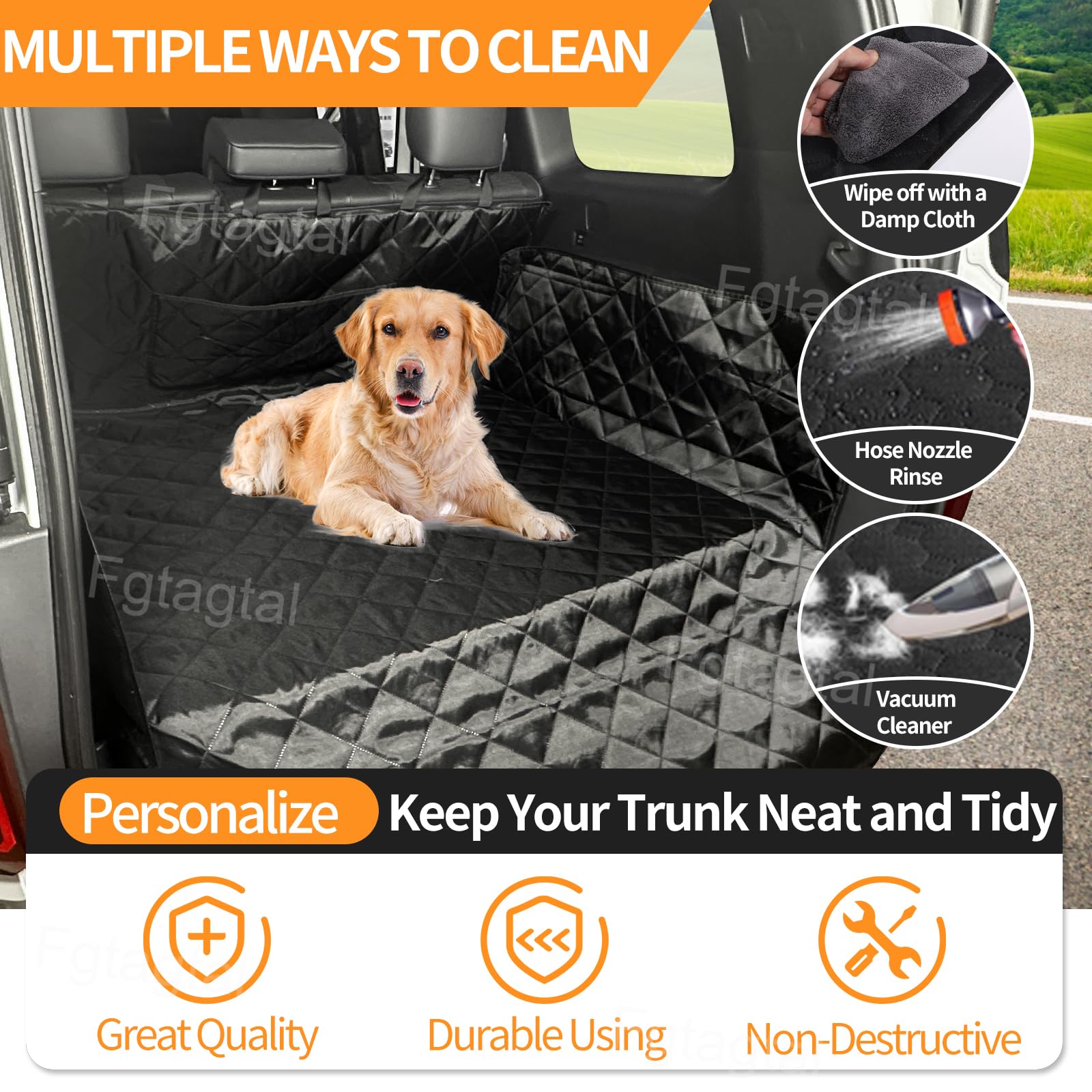 Forro de carga para perros compatible con Toyota Land Cruiser Prado 250 2024 2025, forro de carga para maletero de perro, impermeable, antisuciedad, tapete de asiento de perro, con protector