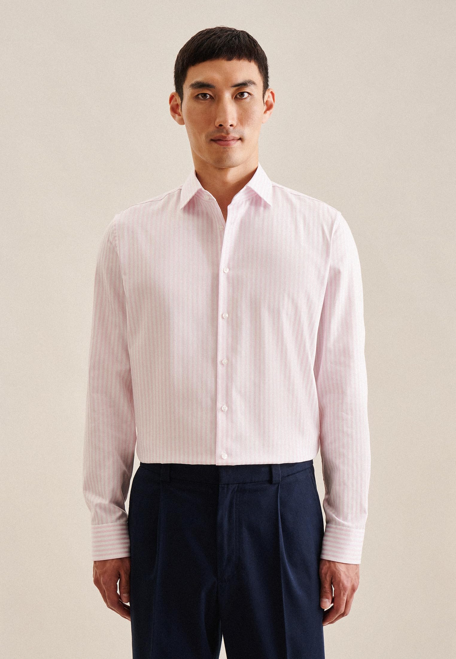 Seidensticker Herren Shaped Fit Langarm Hemd